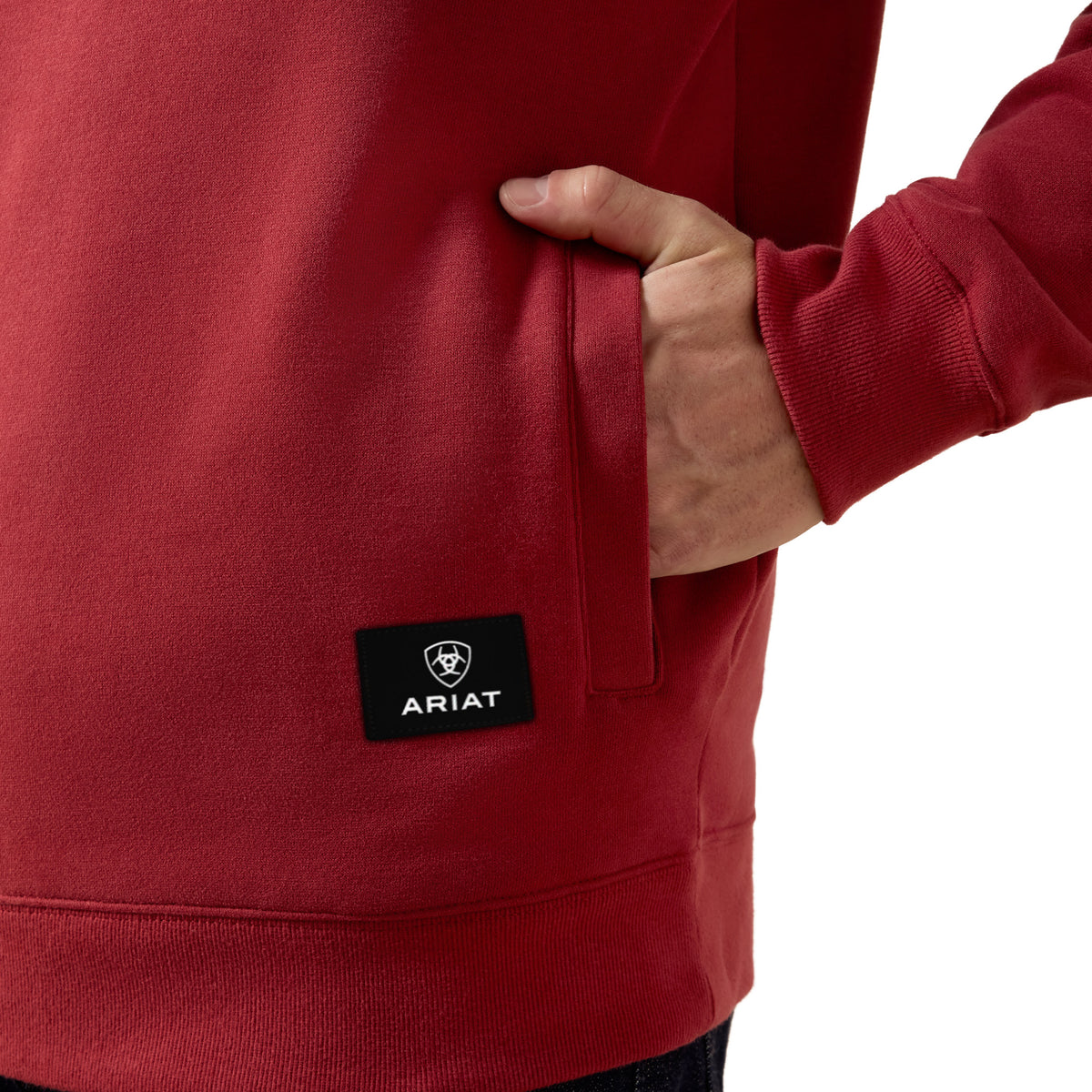 Ariat Men's Core 1/4 Zip Sweatshirt - Brick Red