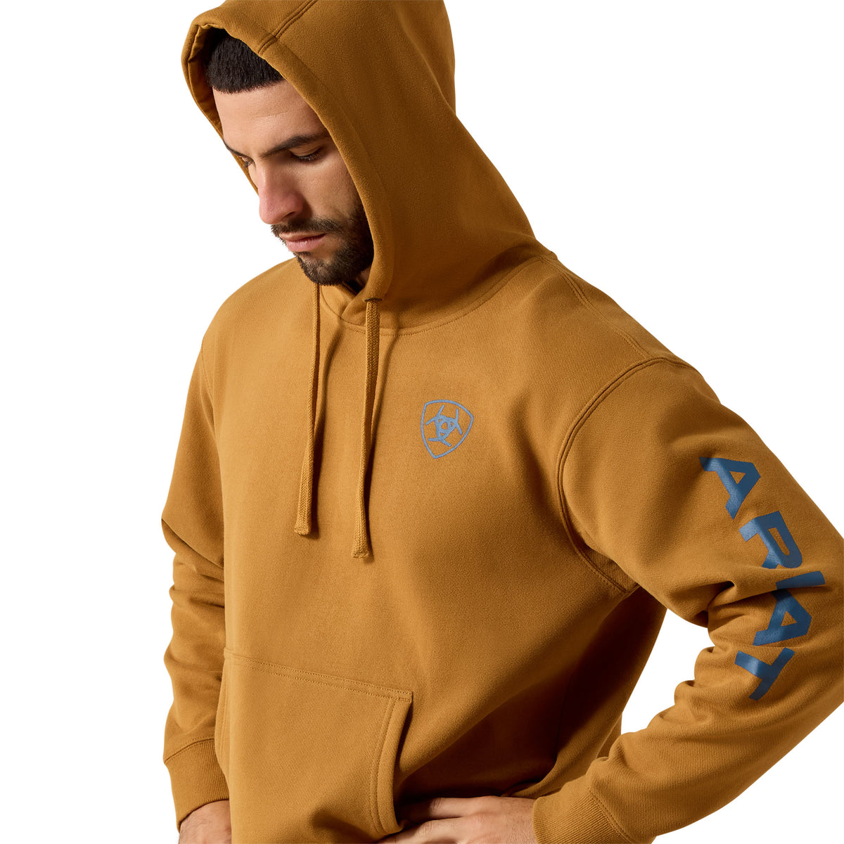Ariat Men's Logo Hoodie - Bone Brown