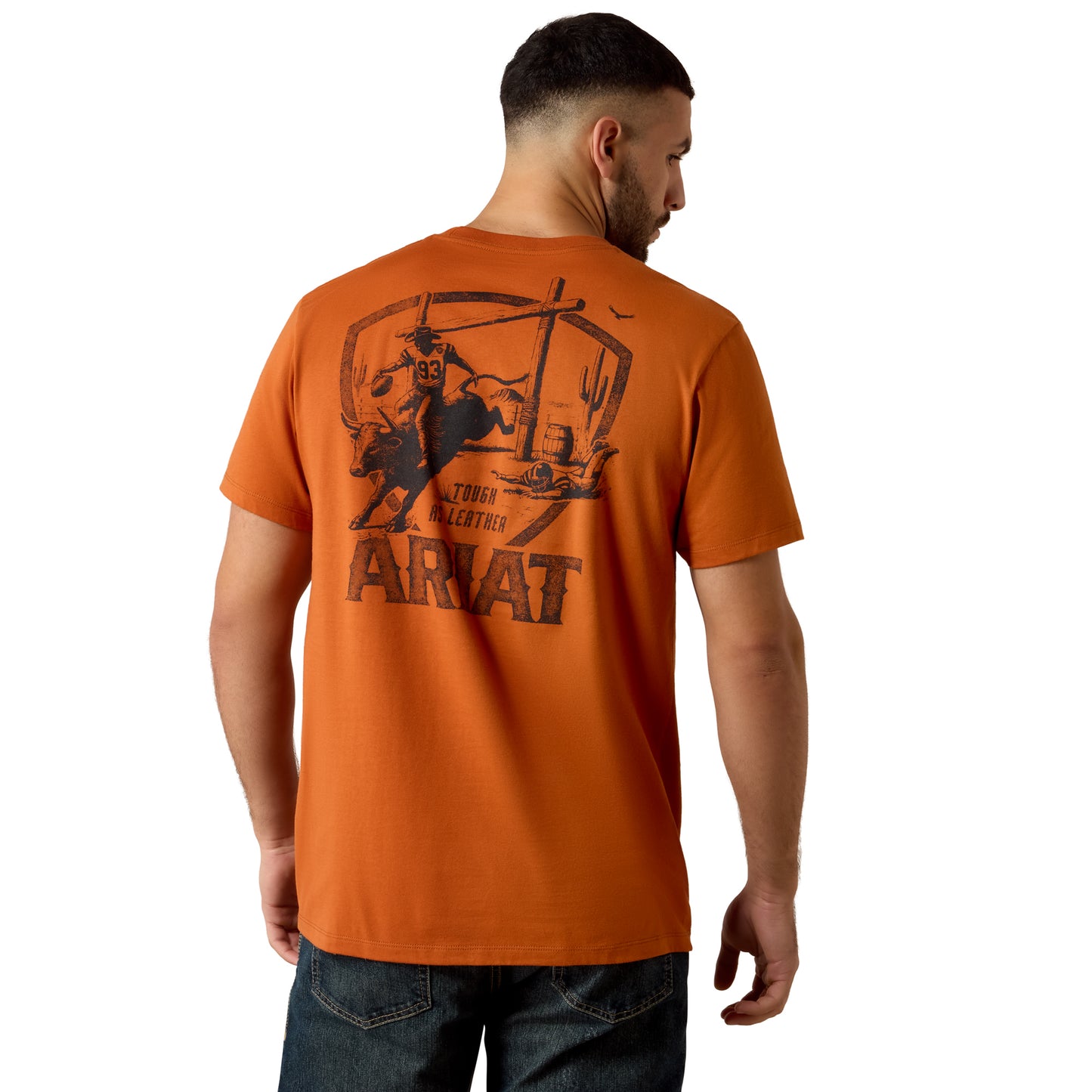 Ariat Men's Tough As Leather T-Shirt - Bombay Brown