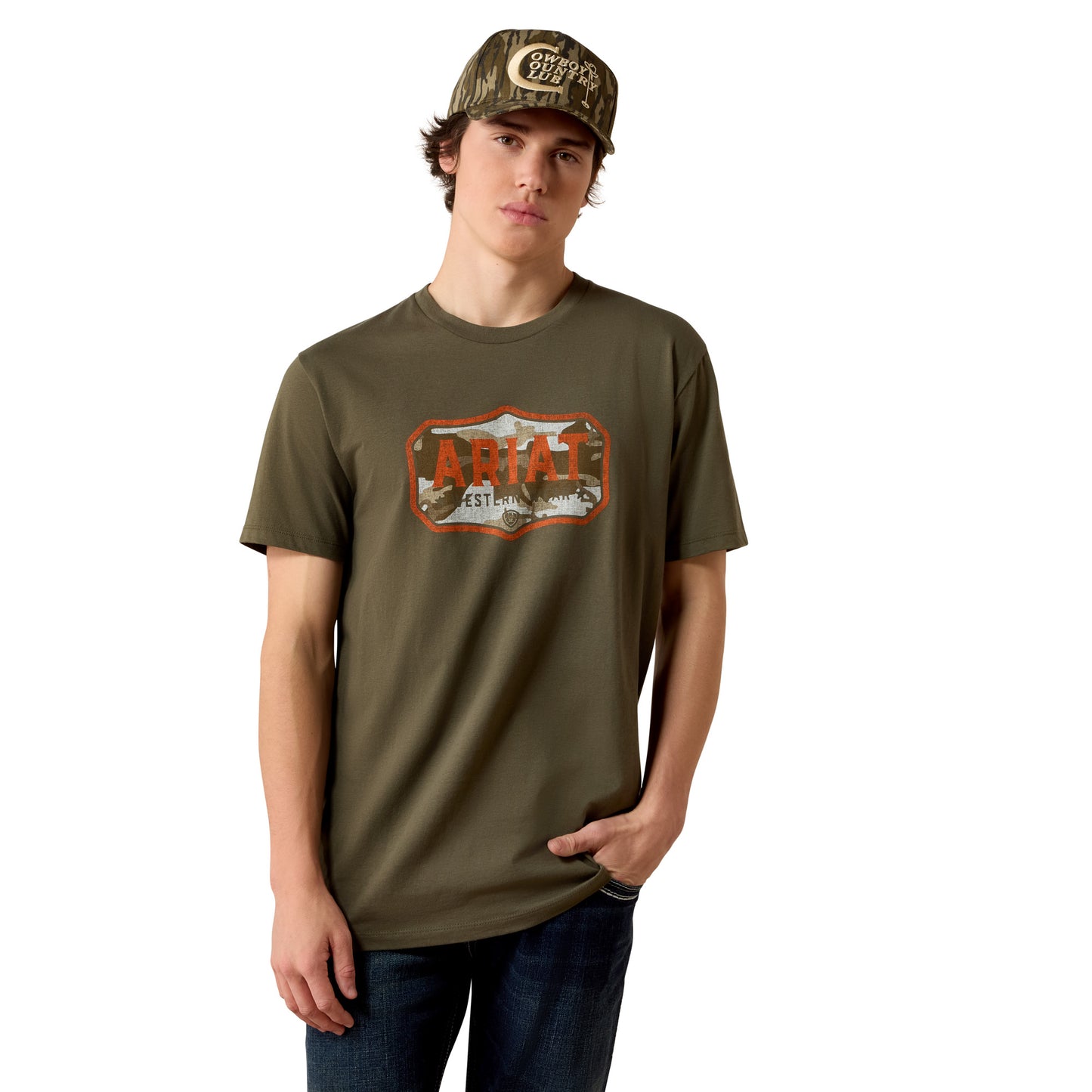 Ariat Men's Wild Creek Camo T-Shirt - Army Green