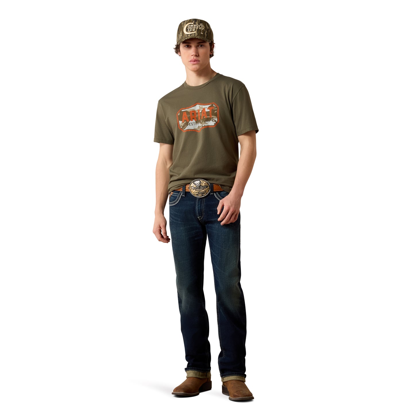 Ariat Men's Wild Creek Camo T-Shirt - Army Green