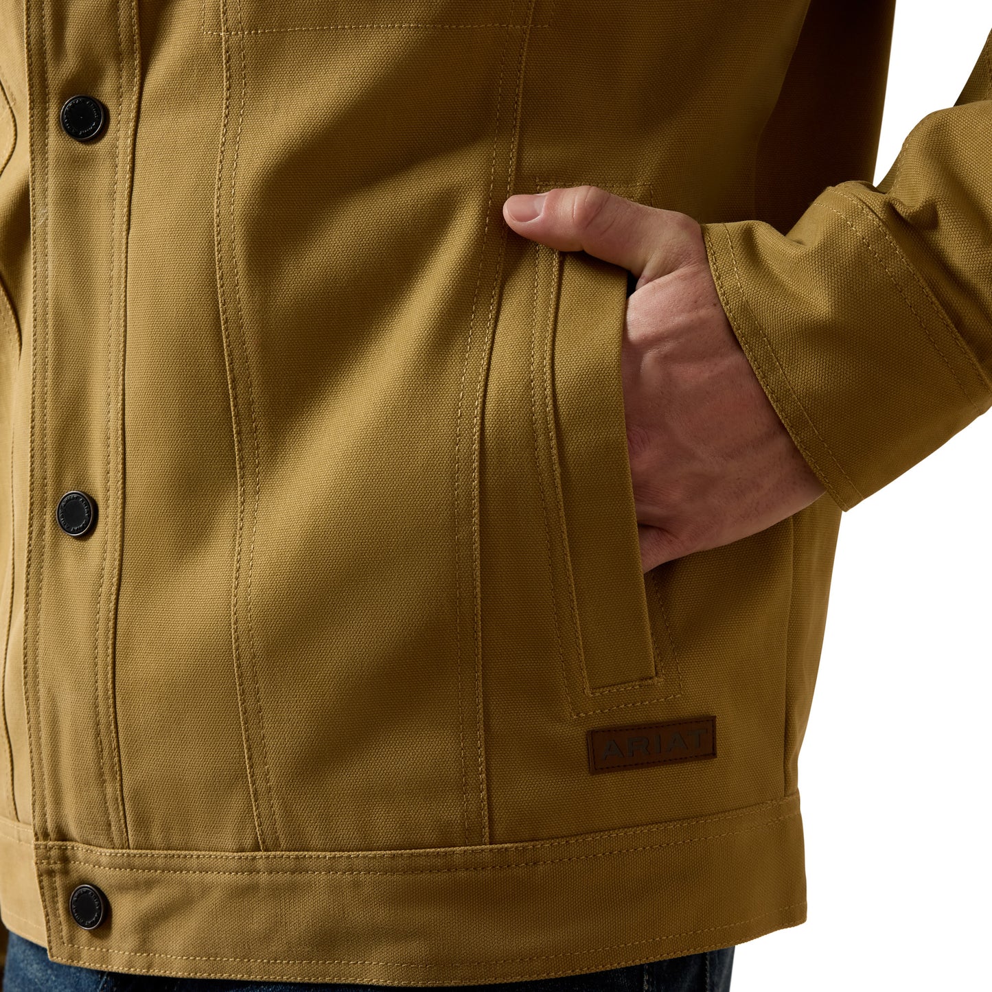 Ariat Men's Canvas Rancher Trucker Jacket - Antique Bronze