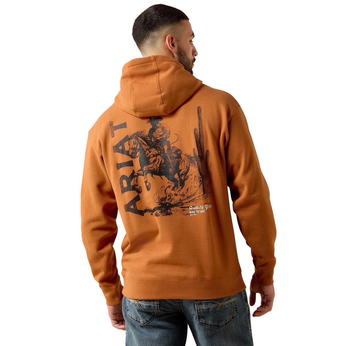 Ariat Men's Cowboy Tough Hoodie - Adobe