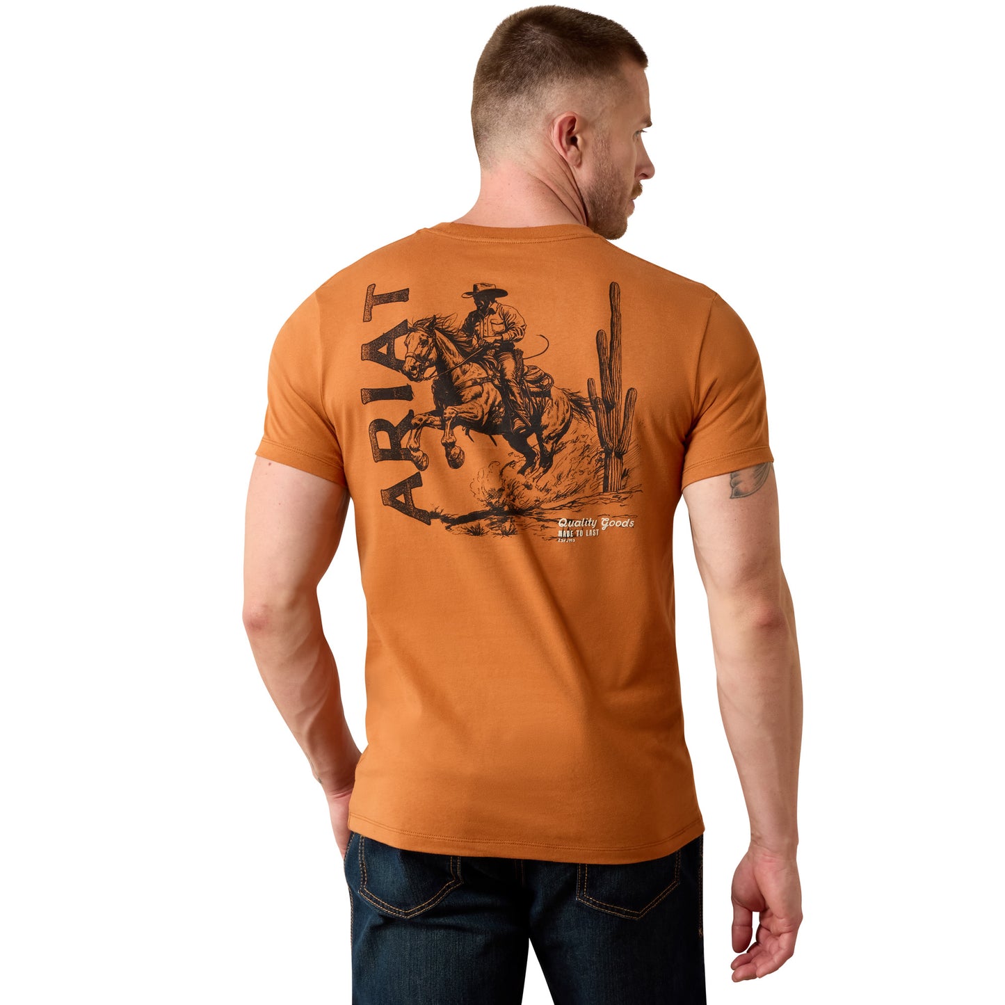 Ariat Men's Tobacco Tough T-Shirt - Adobe