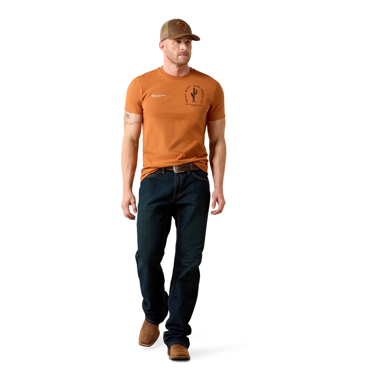 Ariat Men's Tobacco Tough T-Shirt - Adobe