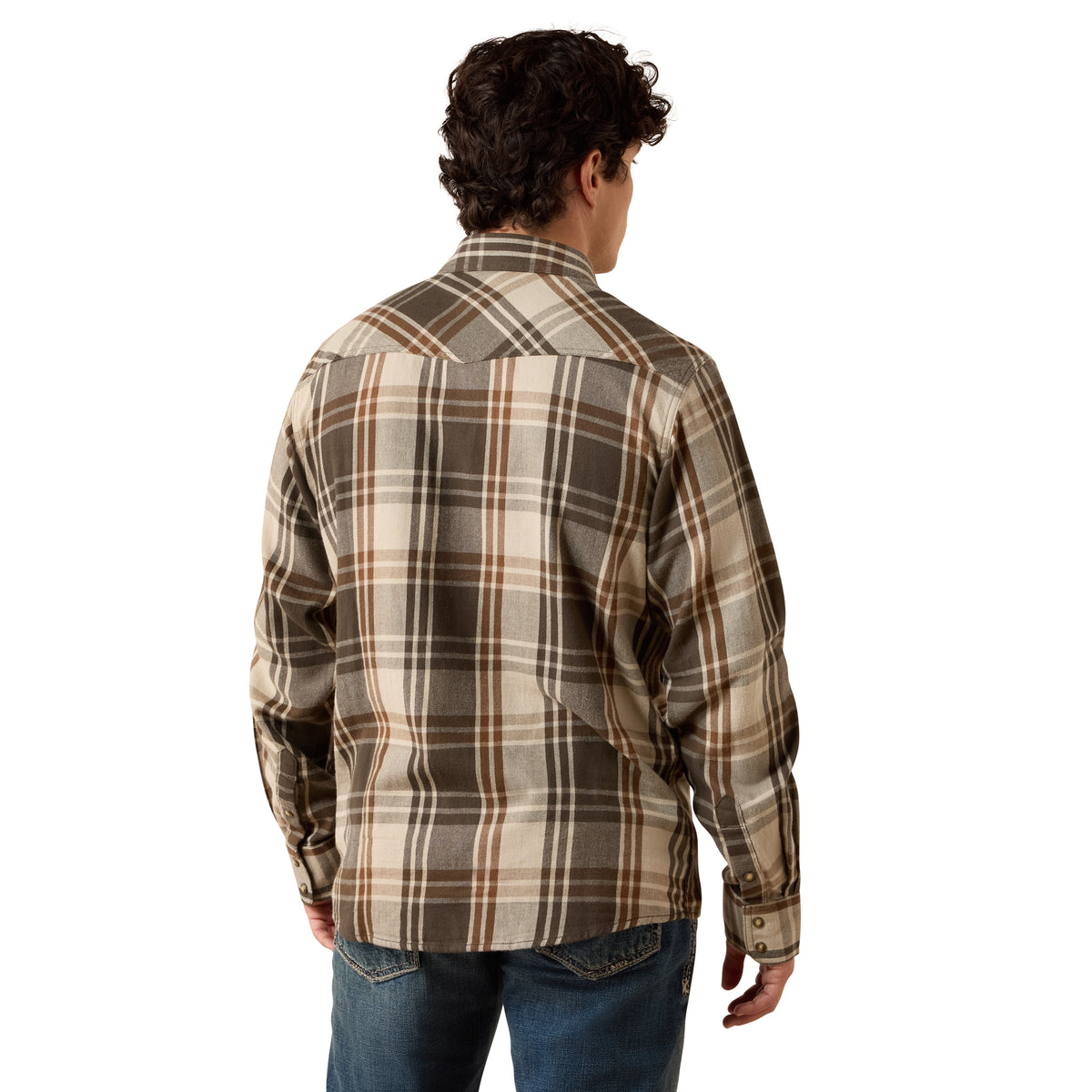 Ariat Men's Retro Howell Fitted Snap Shirt - Dusky Green Plaid