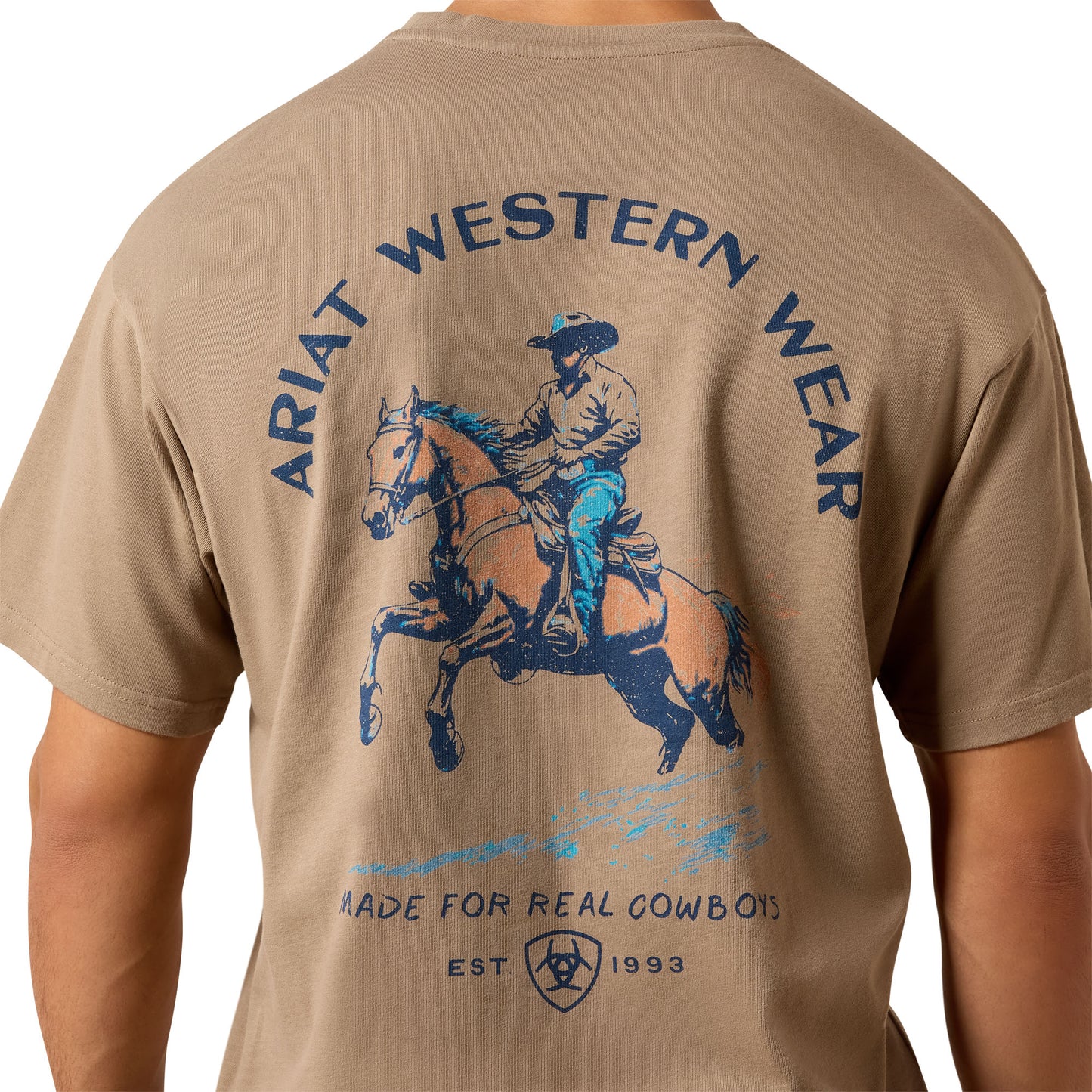 Ariat Men's Real Cowboy ToughStock Boxy T-Shirt - Desert Taupe