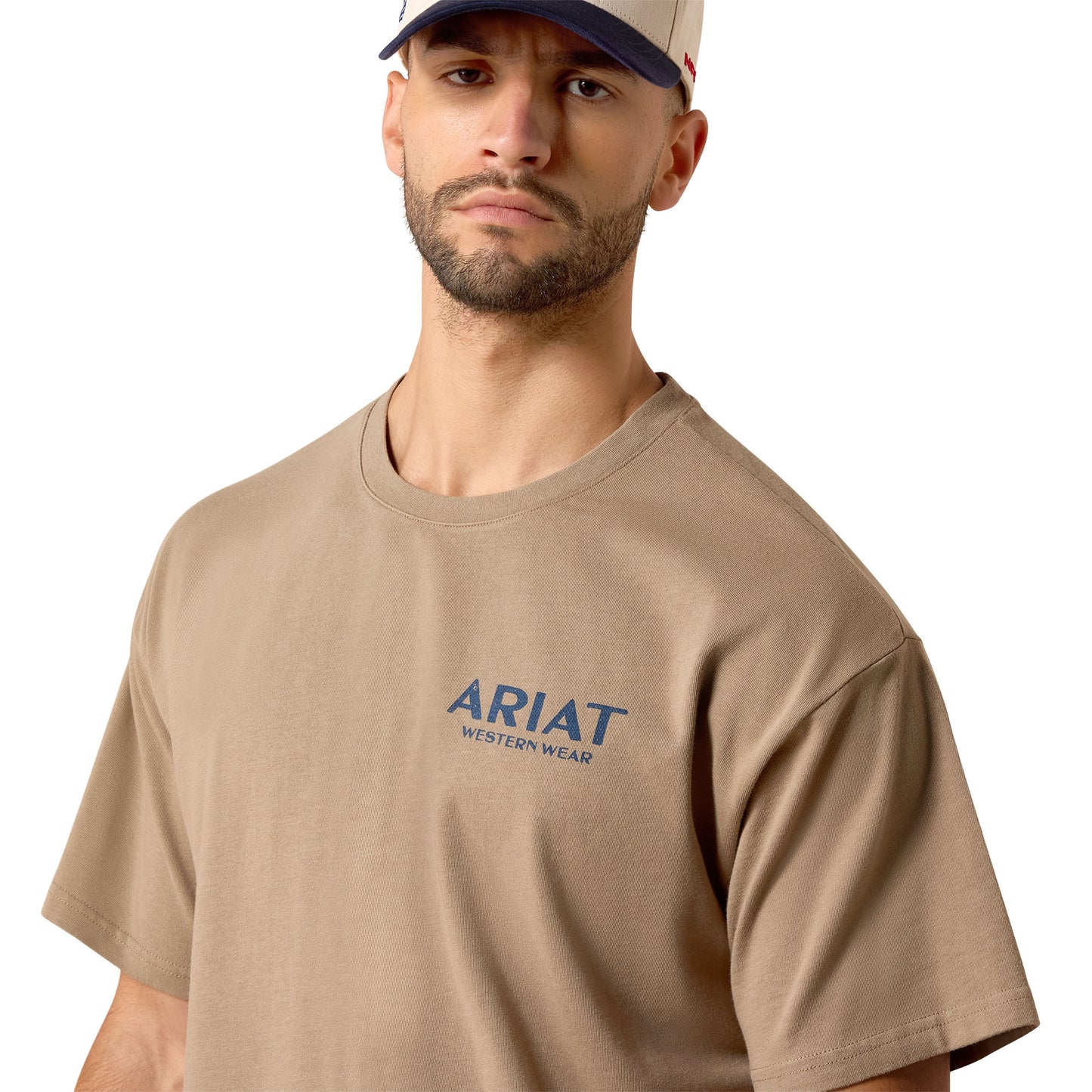 Ariat Men's Real Cowboy ToughStock Boxy T-Shirt - Desert Taupe