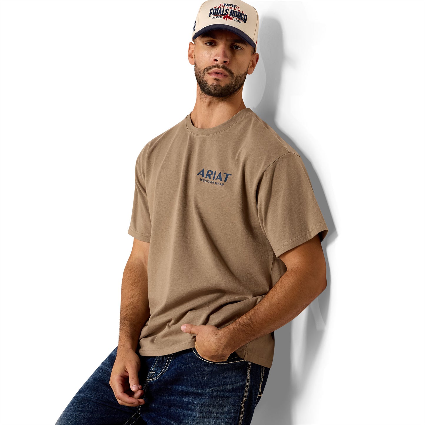 Ariat Men's Real Cowboy ToughStock Boxy T-Shirt - Desert Taupe