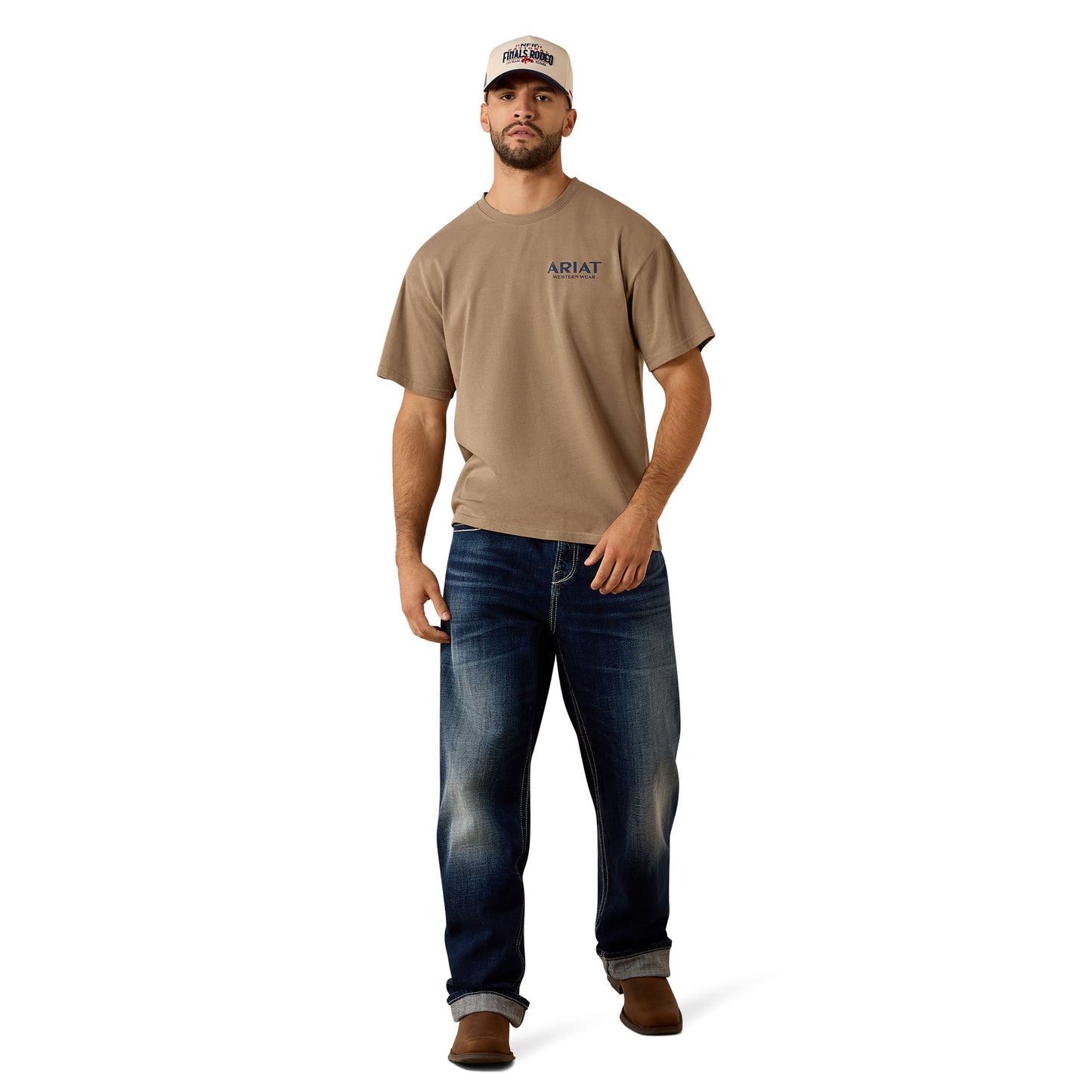 Ariat Men's Real Cowboy ToughStock Boxy T-Shirt - Desert Taupe