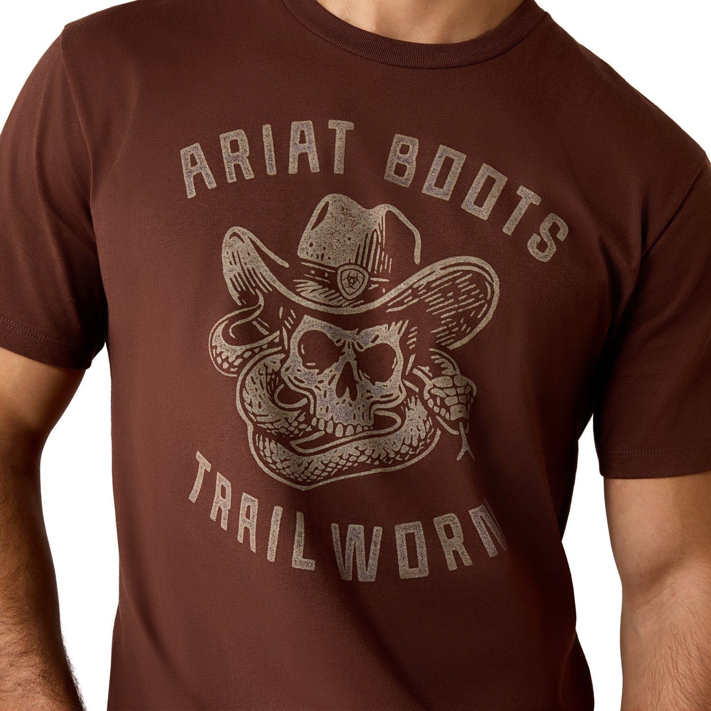 Ariat Men's Desert Skull T-Shirt - Deep Mahogany