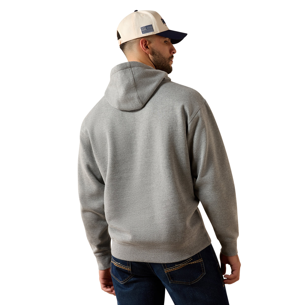 Ariat Men's Embossed Logo Hoodie - Grey Heather