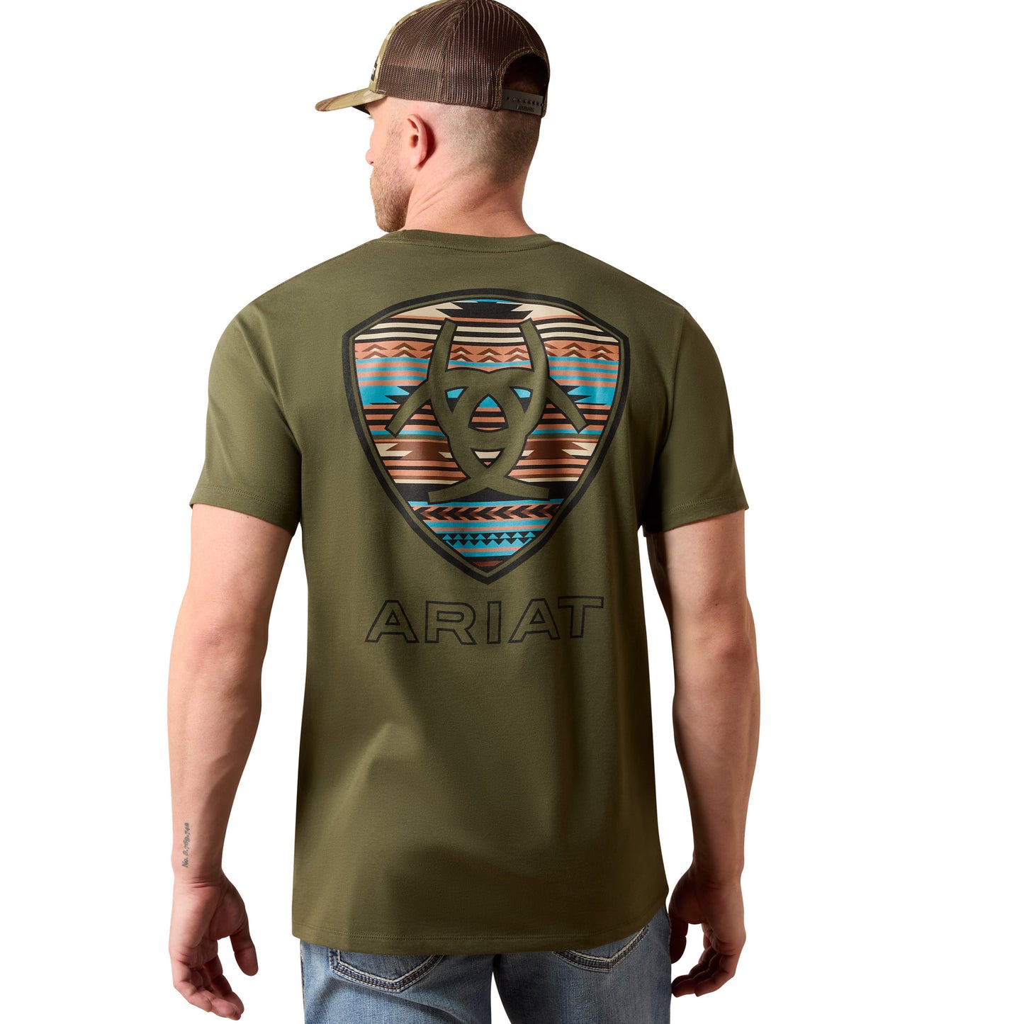 Ariat Men's Rust Serape Shield T-Shirt - Grape Leaf