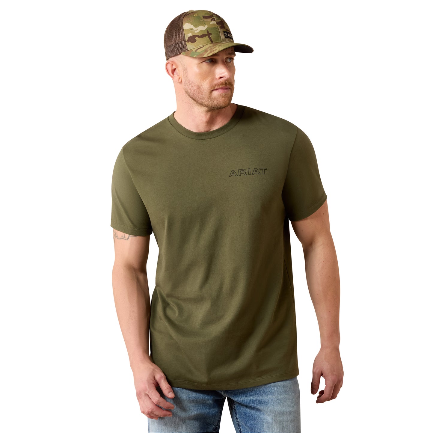 Ariat Men's Rust Serape Shield T-Shirt - Grape Leaf