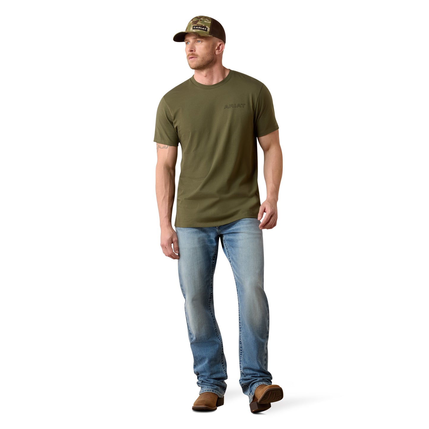 Ariat Men's Rust Serape Shield T-Shirt - Grape Leaf