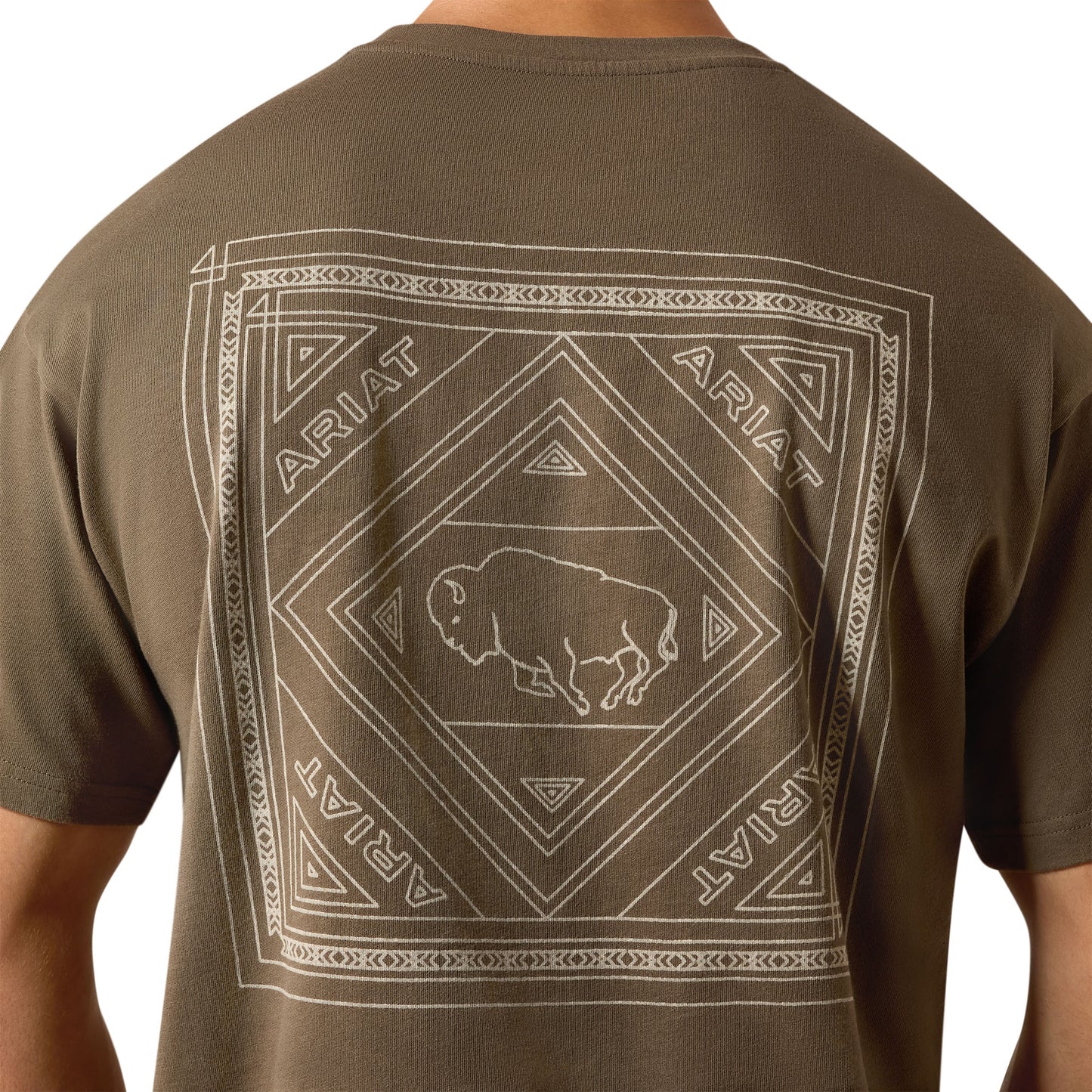 Ariat Men's Buffalo Bandana ToughStock Boxy T-Shirt - Crocodile