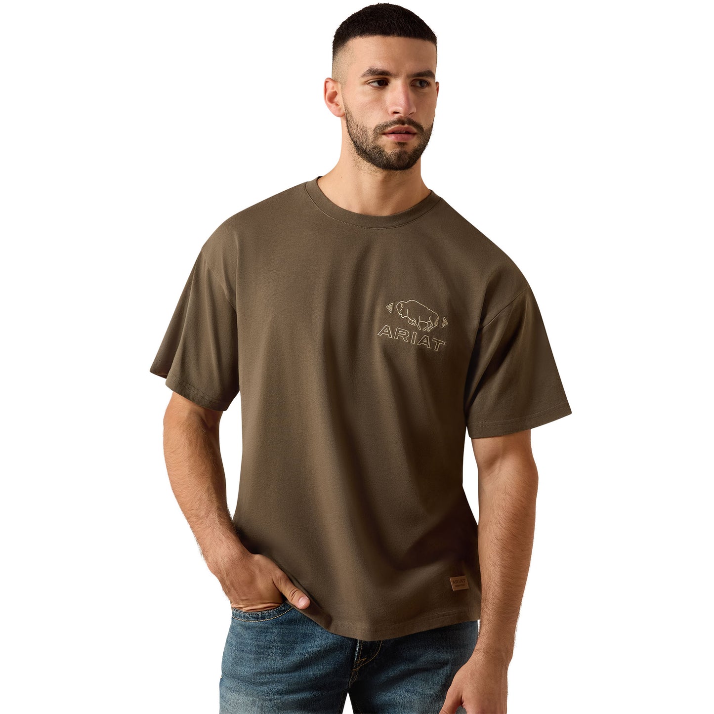Ariat Men's Buffalo Bandana ToughStock Boxy T-Shirt - Crocodile