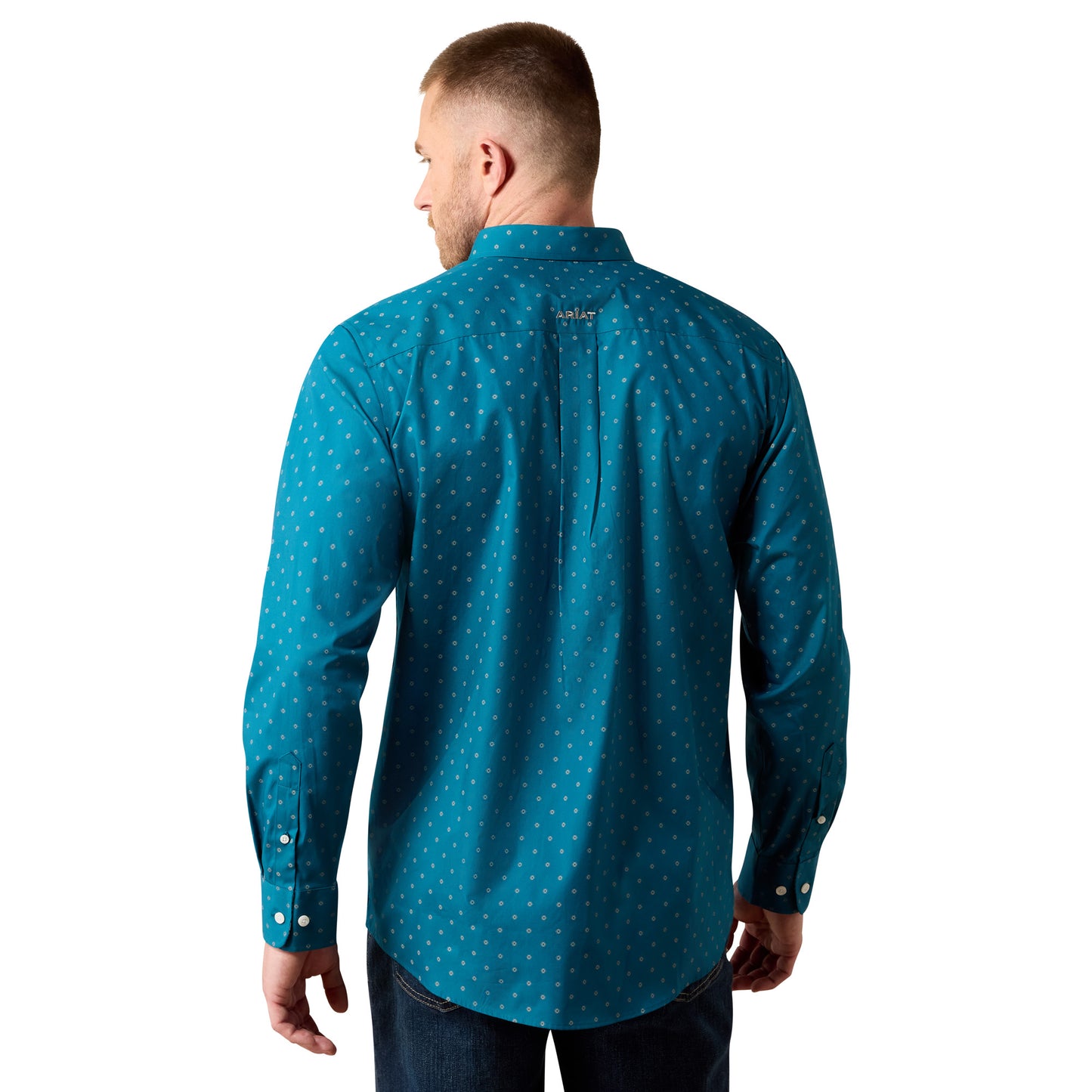 Ariat Men's Wrinkle Free Baptiste Classic Fit Shirt - Corsair Geo Print