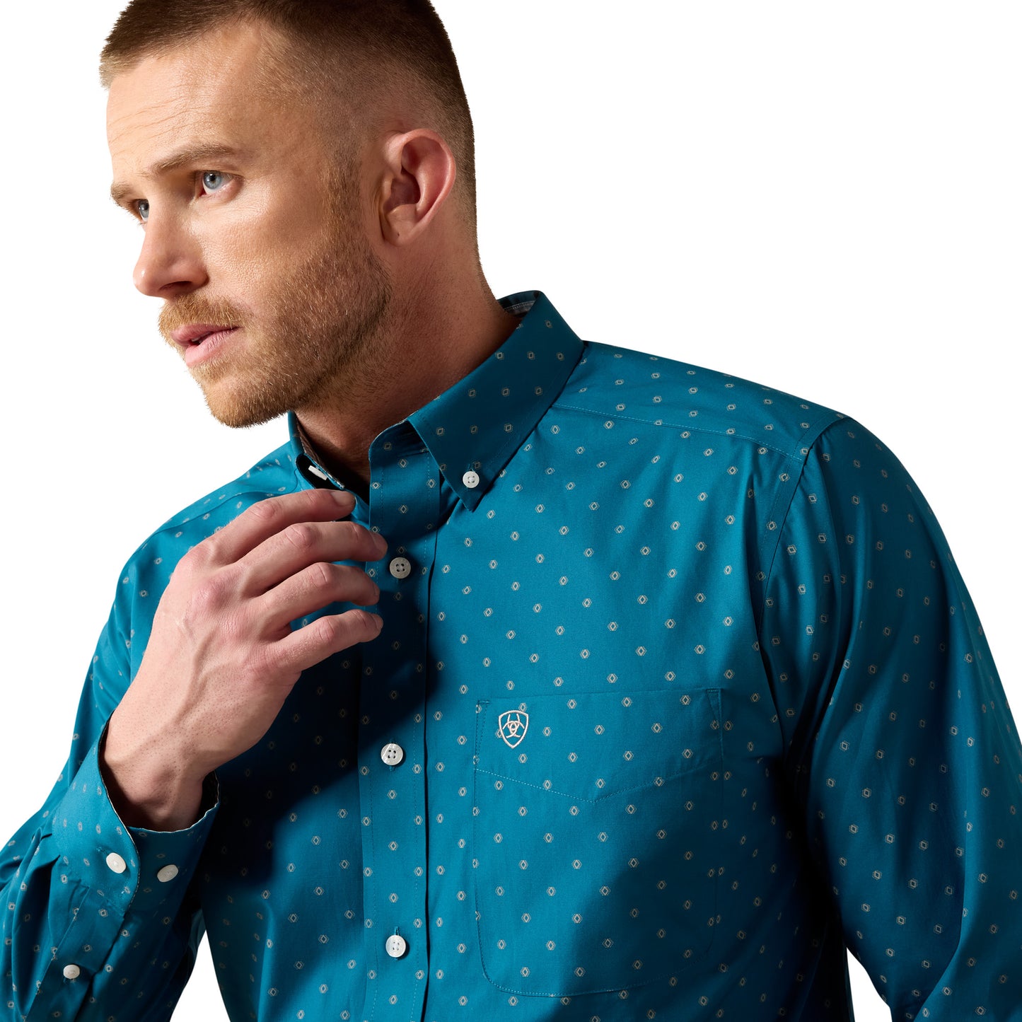 Ariat Men's Wrinkle Free Baptiste Classic Fit Shirt - Corsair Geo Print