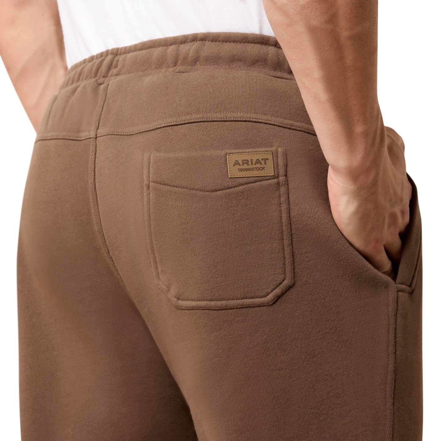 Ariat Men's ToughStock Washed Heavyweight Fleece Joggers - Coffee Quartz