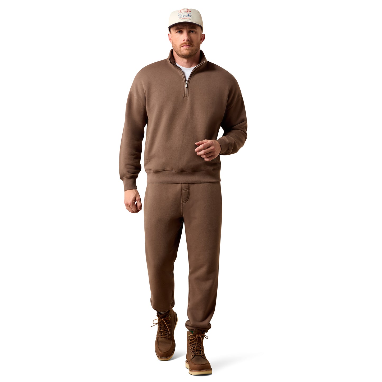 Ariat Men's ToughStock Washed Heavyweight Fleece Joggers - Coffee Quartz