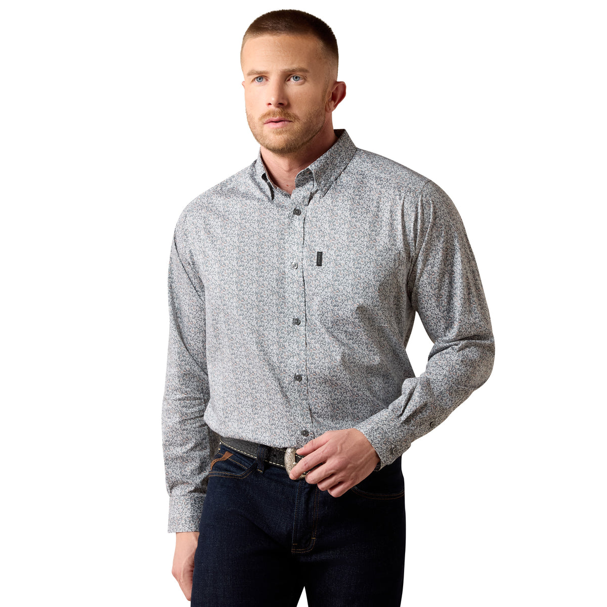 Ariat Men's Everything Classic Fit Shirt - Quiet Shade Vine Print