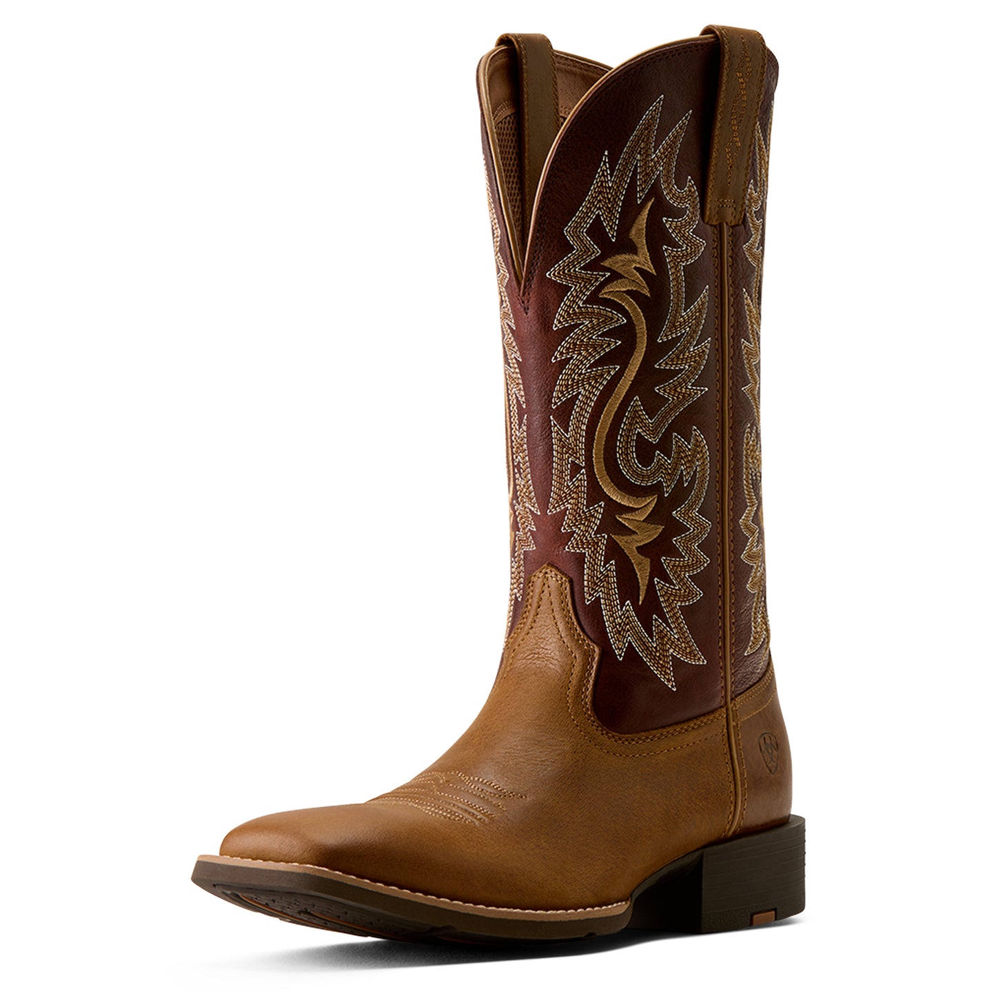 Ariat Men's Sport Colter Wide Square Toe Western Boot - Sorrel Crunch/Roasted Chestnut