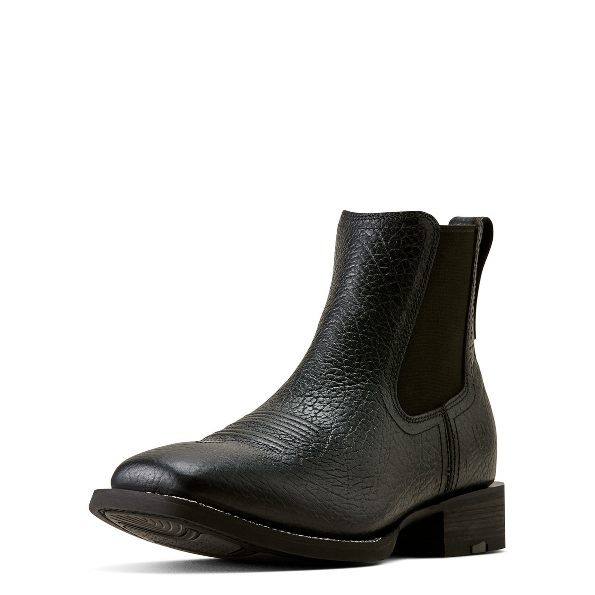 Ariat Men's Western Big Rig Wide Square Toe Chelsea Boot - Black Adobe
