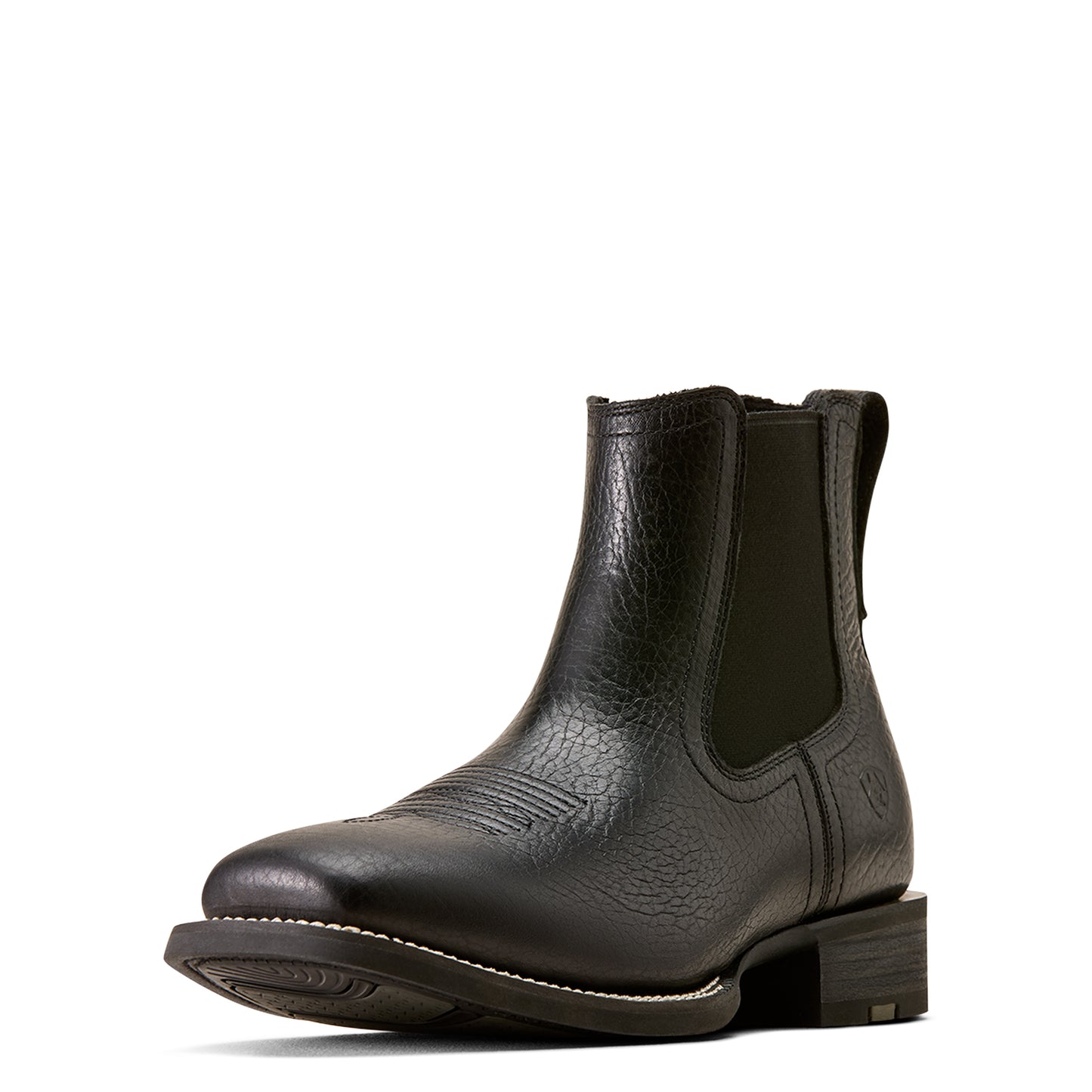 Ariat Men's Western Big Rig Wide Square Toe Chelsea Boot - Black Adobe