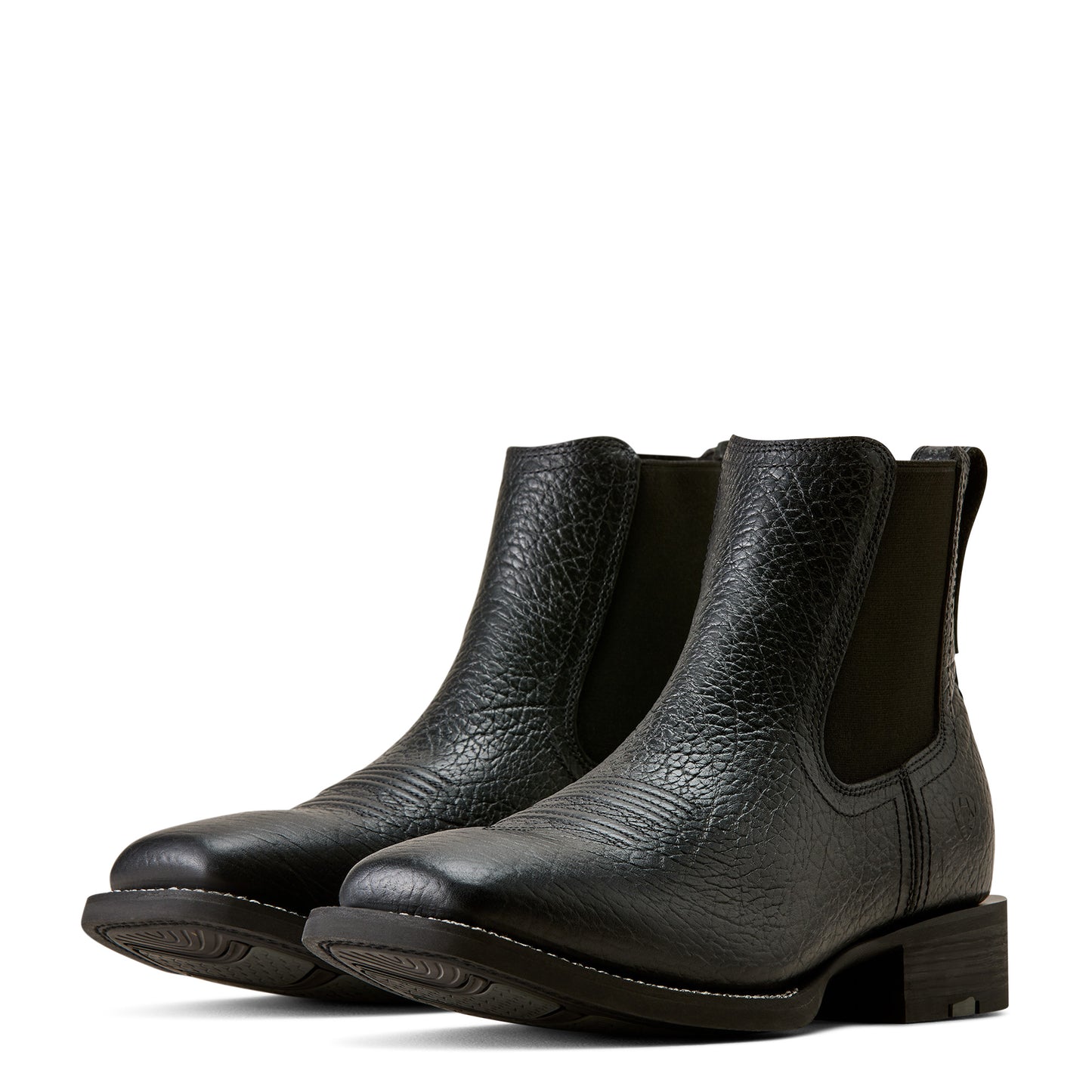Ariat Men's Western Big Rig Wide Square Toe Chelsea Boot - Black Adobe