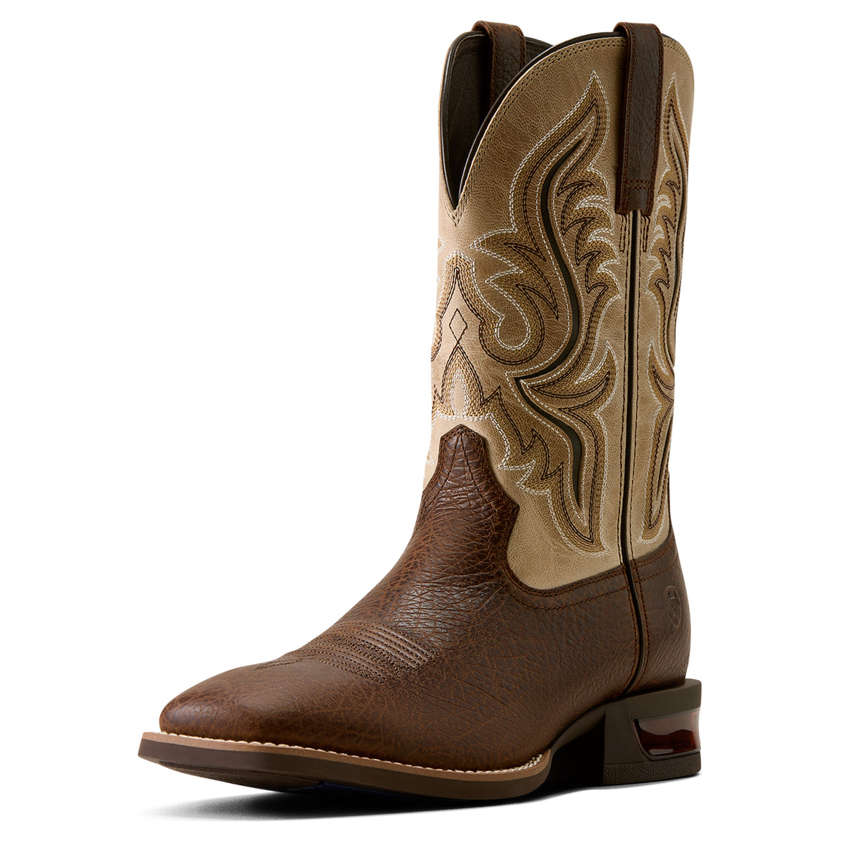 Ariat Men's Conquer Wide Square Toe Cowboy Boot - Amber Toffee/Smokey Taupe