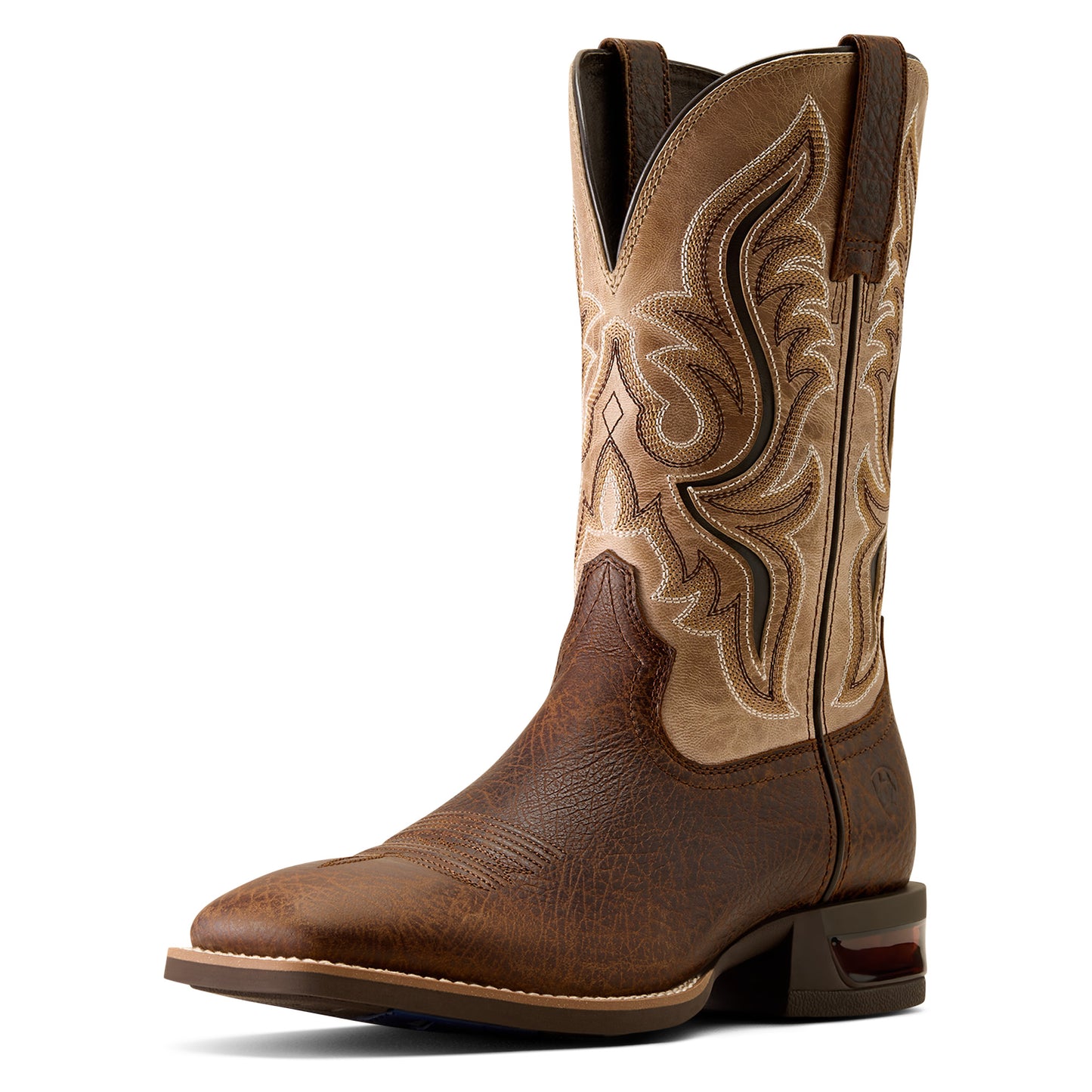 Ariat Men's Conquer Wide Square Toe Cowboy Boot - Amber Toffee/Smokey Taupe
