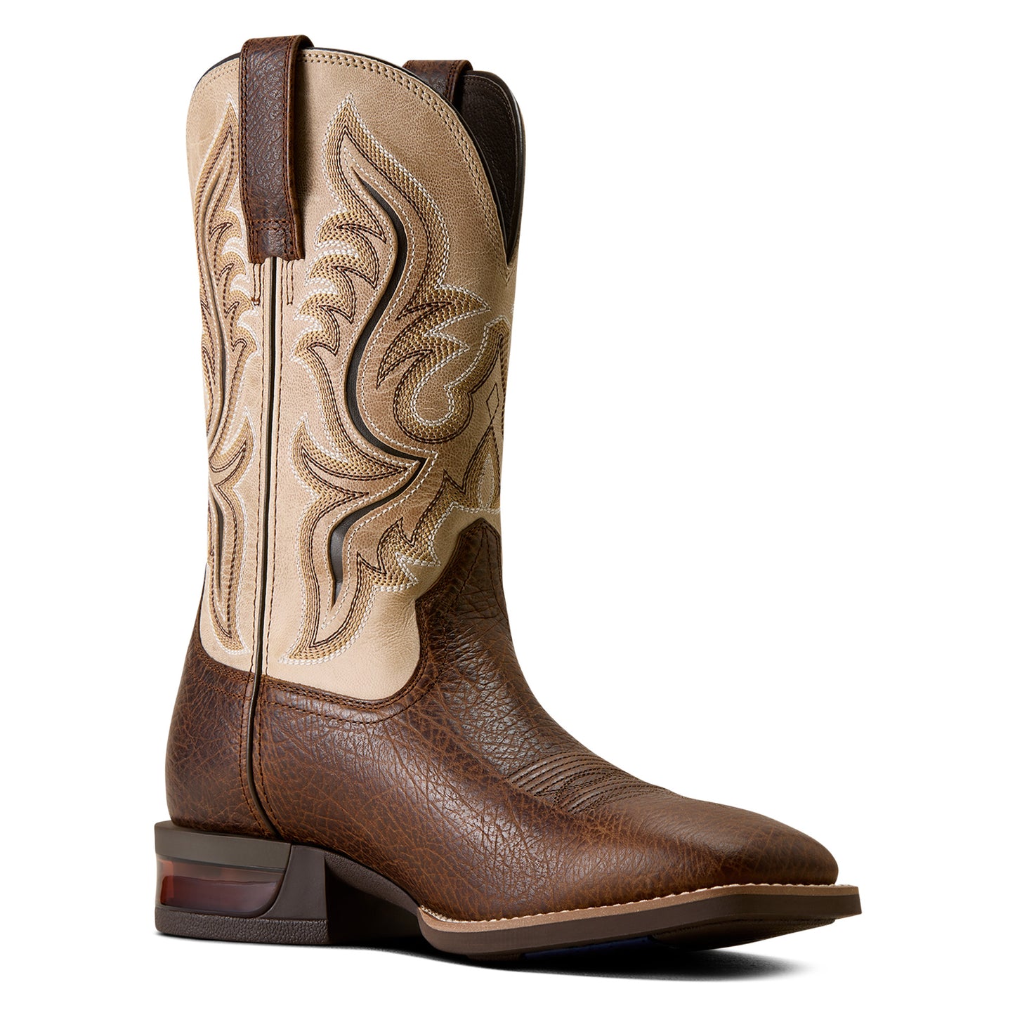 Ariat Men's Conquer Wide Square Toe Cowboy Boot - Amber Toffee/Smokey Taupe
