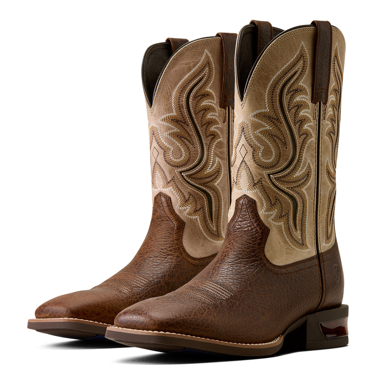 Ariat Men's Conquer Wide Square Toe Cowboy Boot - Amber Toffee/Smokey Taupe