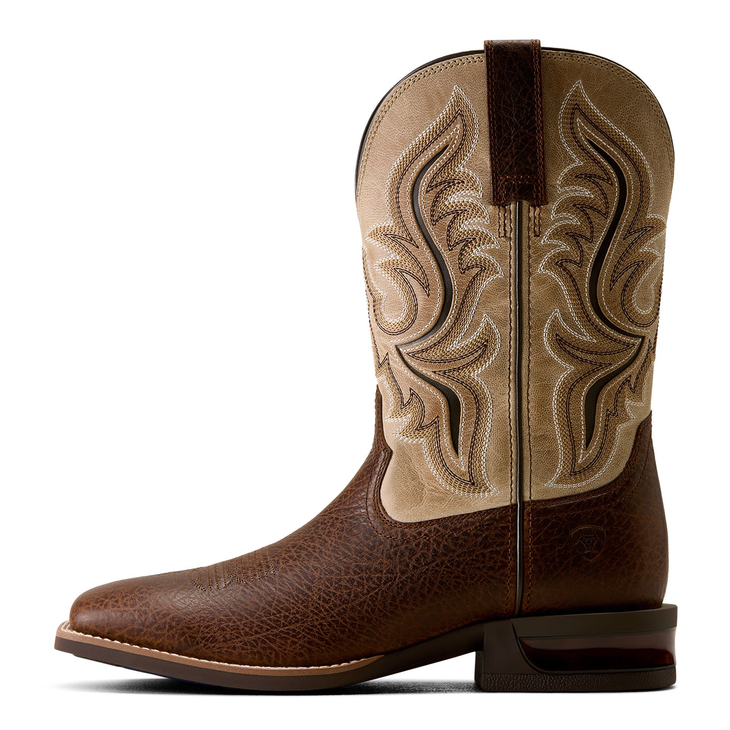 Ariat Men's Conquer Wide Square Toe Cowboy Boot - Amber Toffee/Smokey Taupe