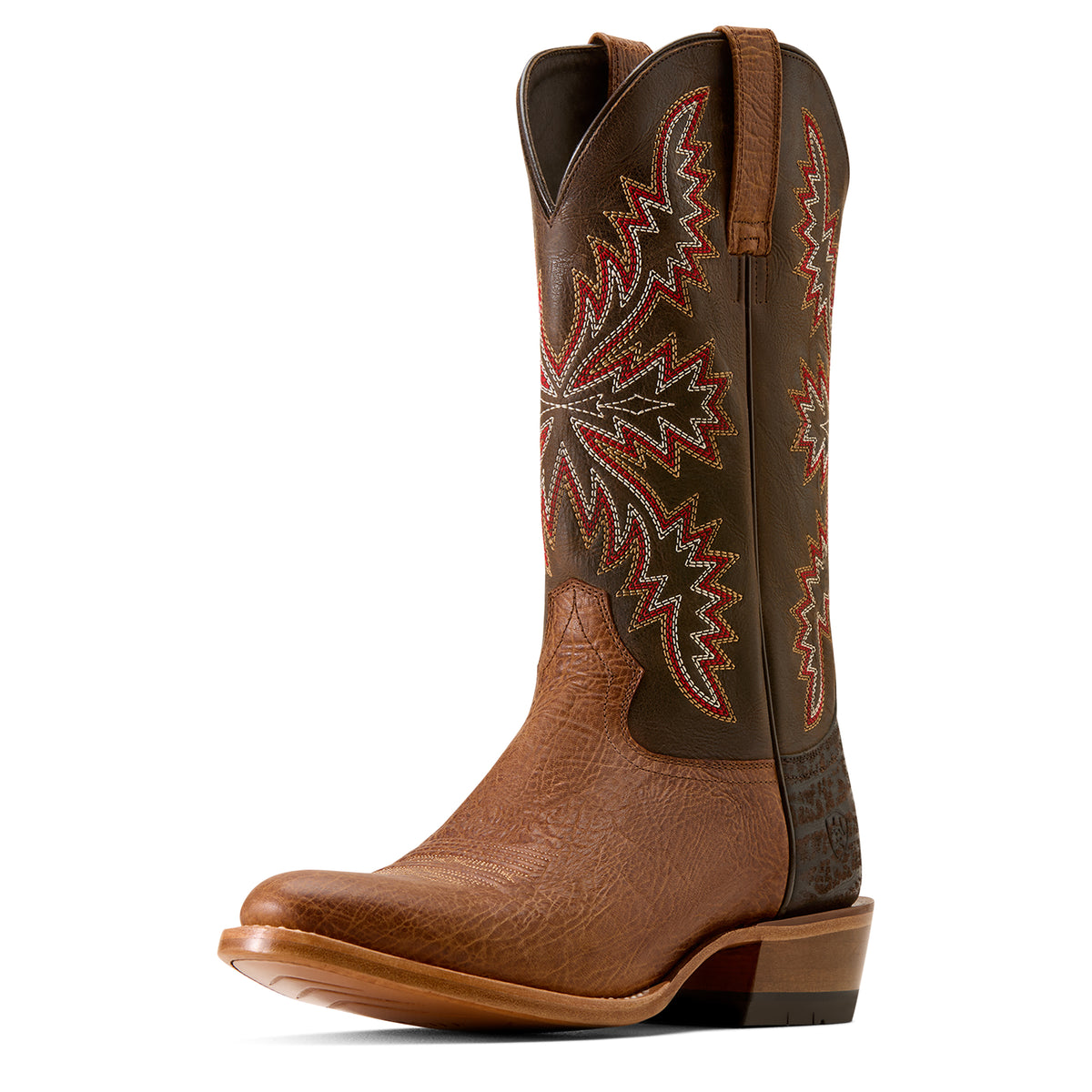 Ariat Men's Futurity Kingpin R Toe Cowboy Boot - Tan Tone/Chocolate Clay