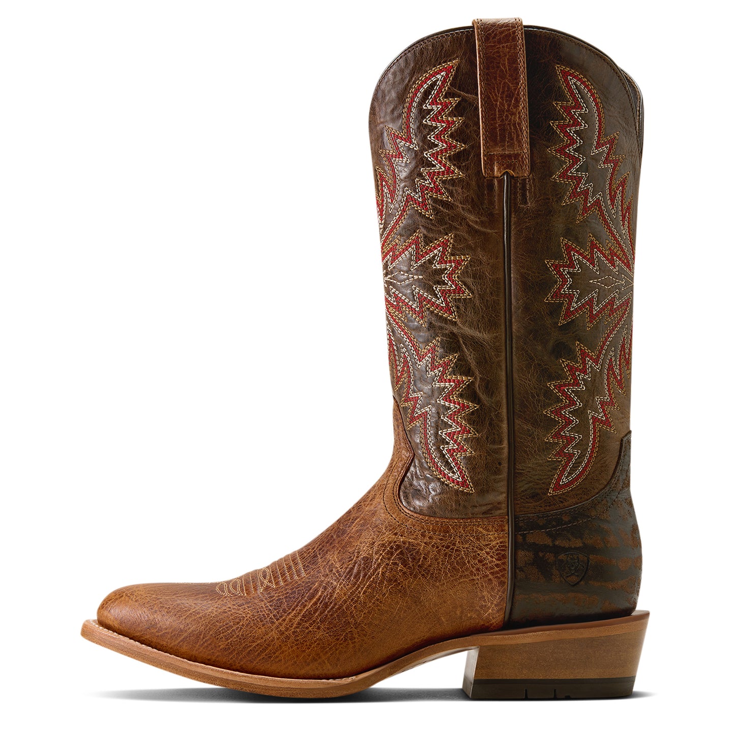 Ariat Men's Futurity Kingpin R Toe Cowboy Boot - Tan Tone/Chocolate Clay