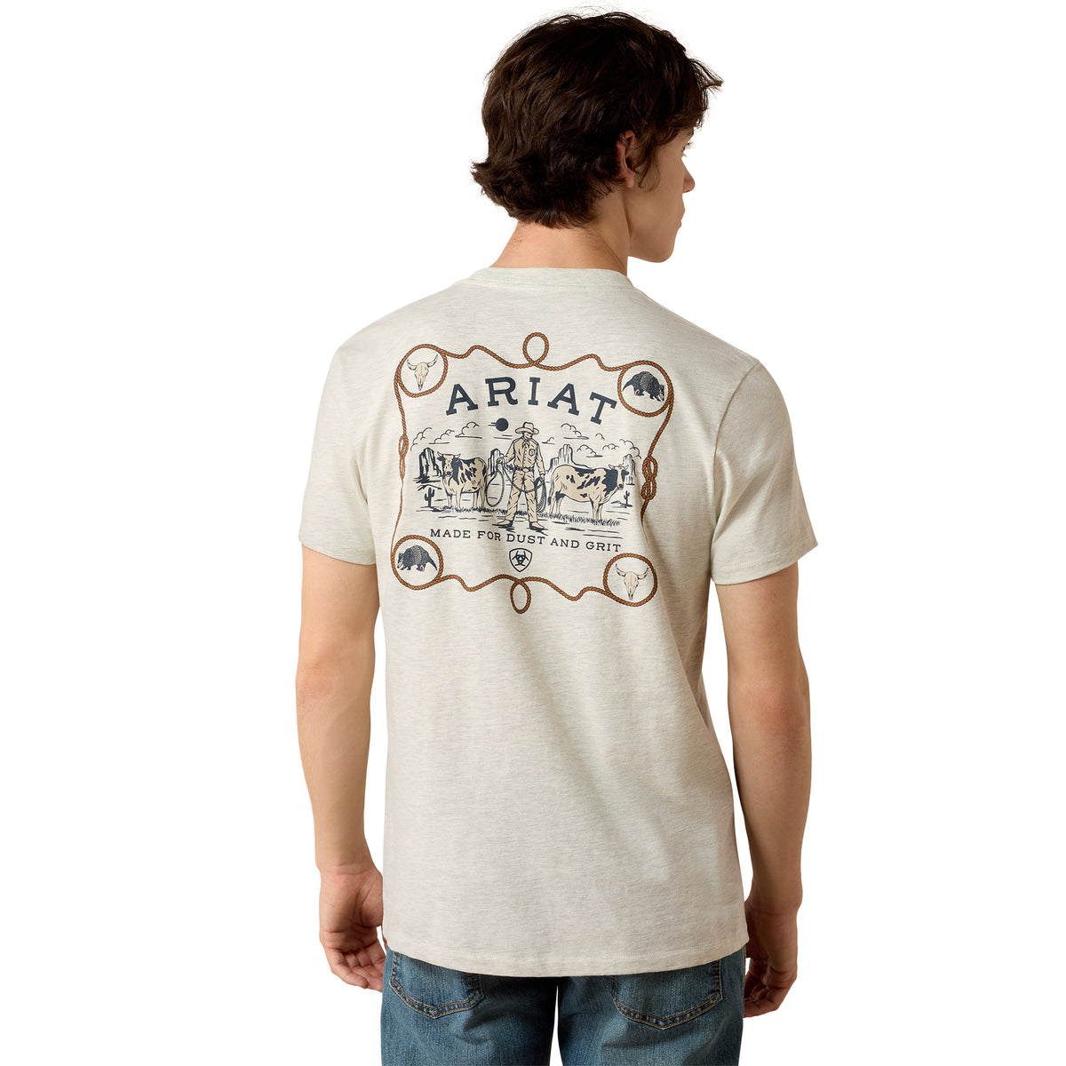 Ariat Men's Bandana Bandit T-Shirt - Oatmeal Heather