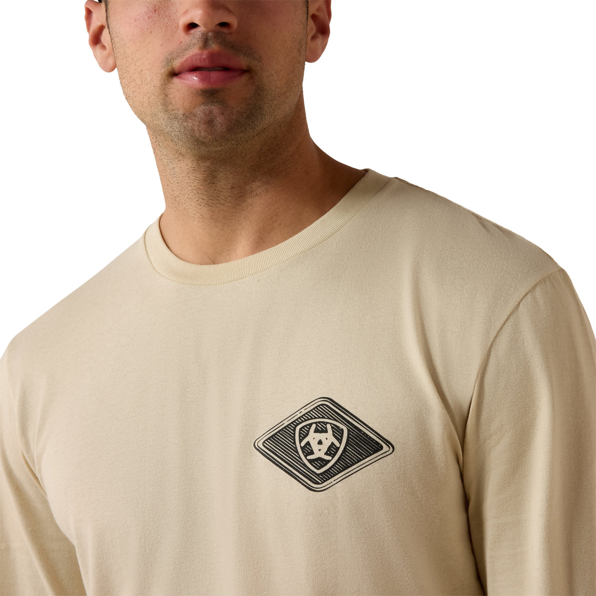 Ariat Men's Medallion Standard Long Sleeve T-Shirt - Natural