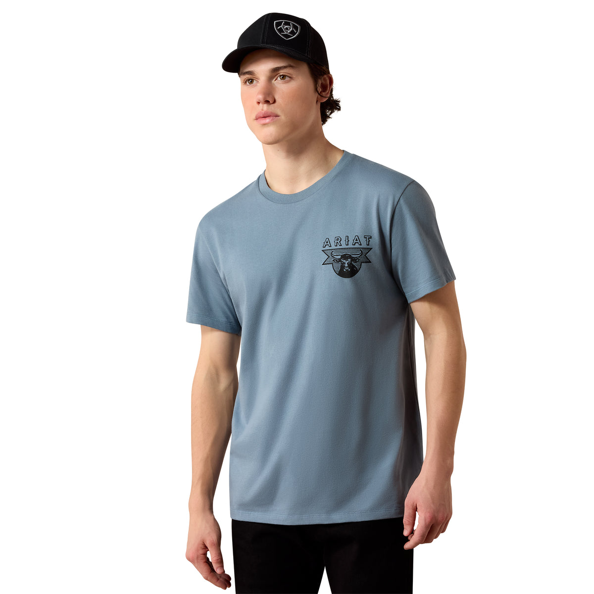 Ariat Men's Rope and Ride T-Shirt - Light Denim