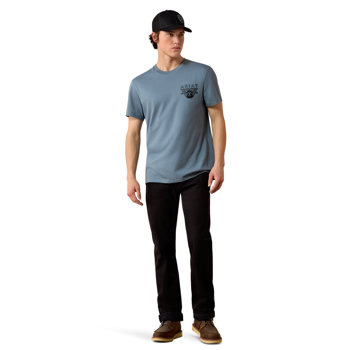 Ariat Men's Rope and Ride T-Shirt - Light Denim