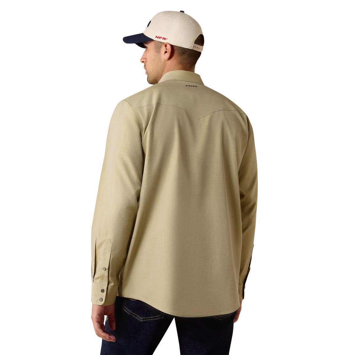 Ariat Men's Wrinkle Free Pinpoint Oxford Snap Shirt - Grape Leaf