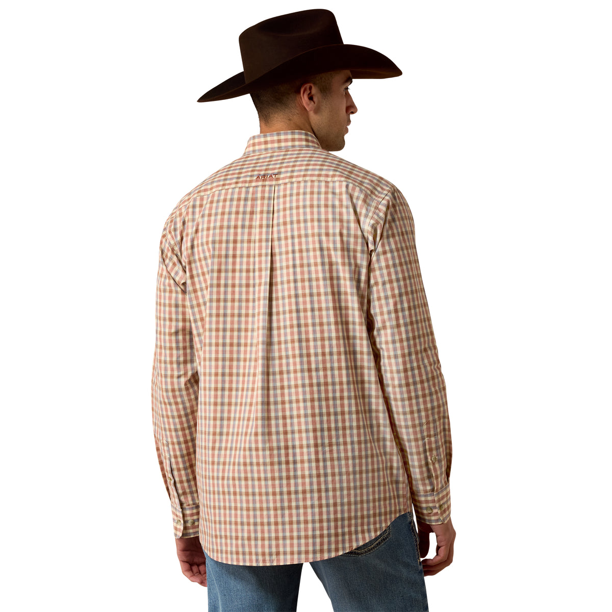 Ariat Men's Pro Series Dave Classic Fit Shirt - Vanilla Custard Multi Small Plaid
