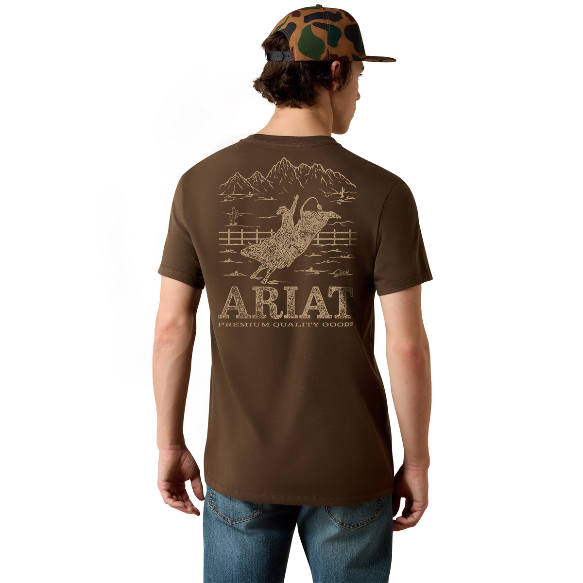 Ariat Men's Rocky Bull T-Shirt - Turkish Coffee