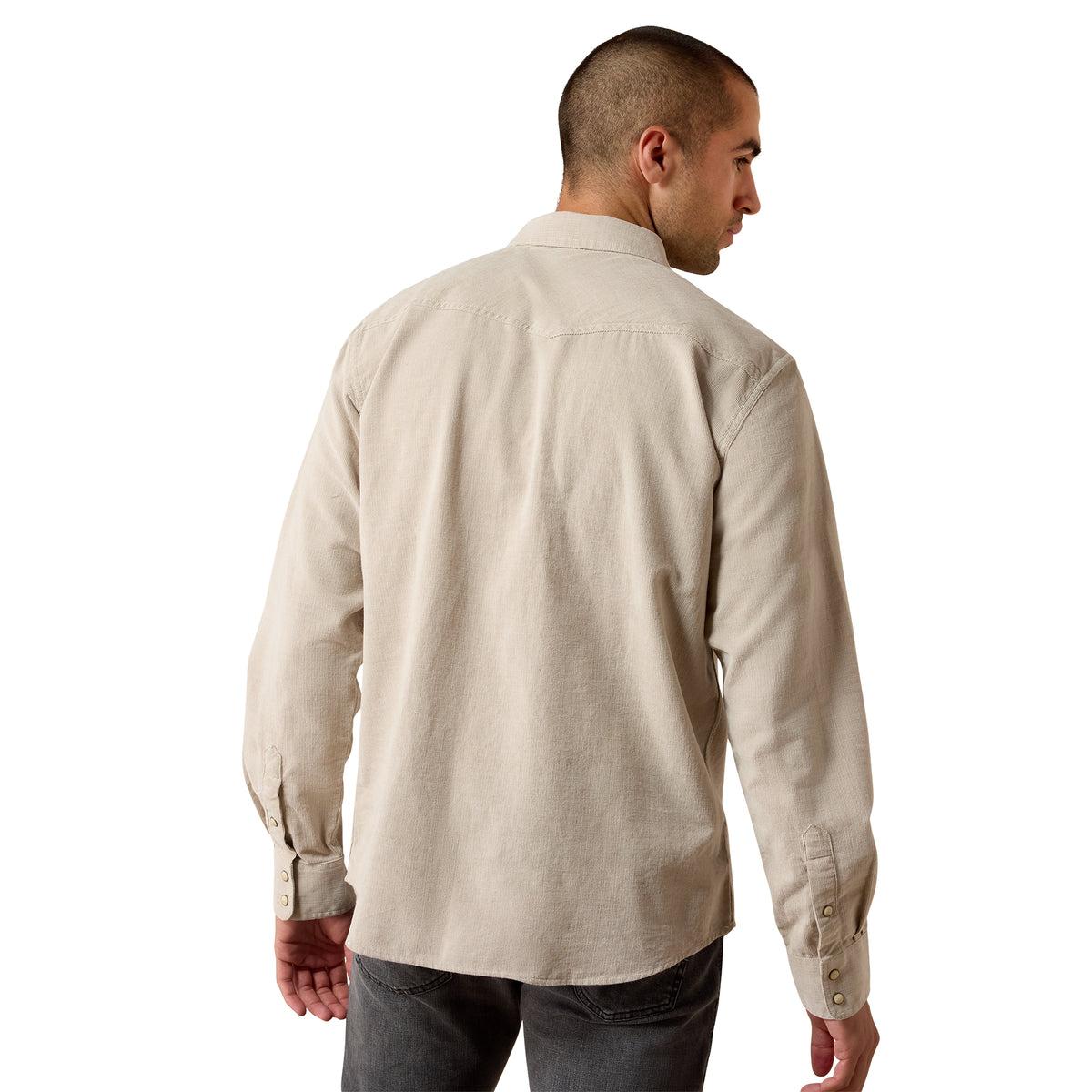 Ariat Men's Retro Handorf Corduroy Snap Shirt - Sand