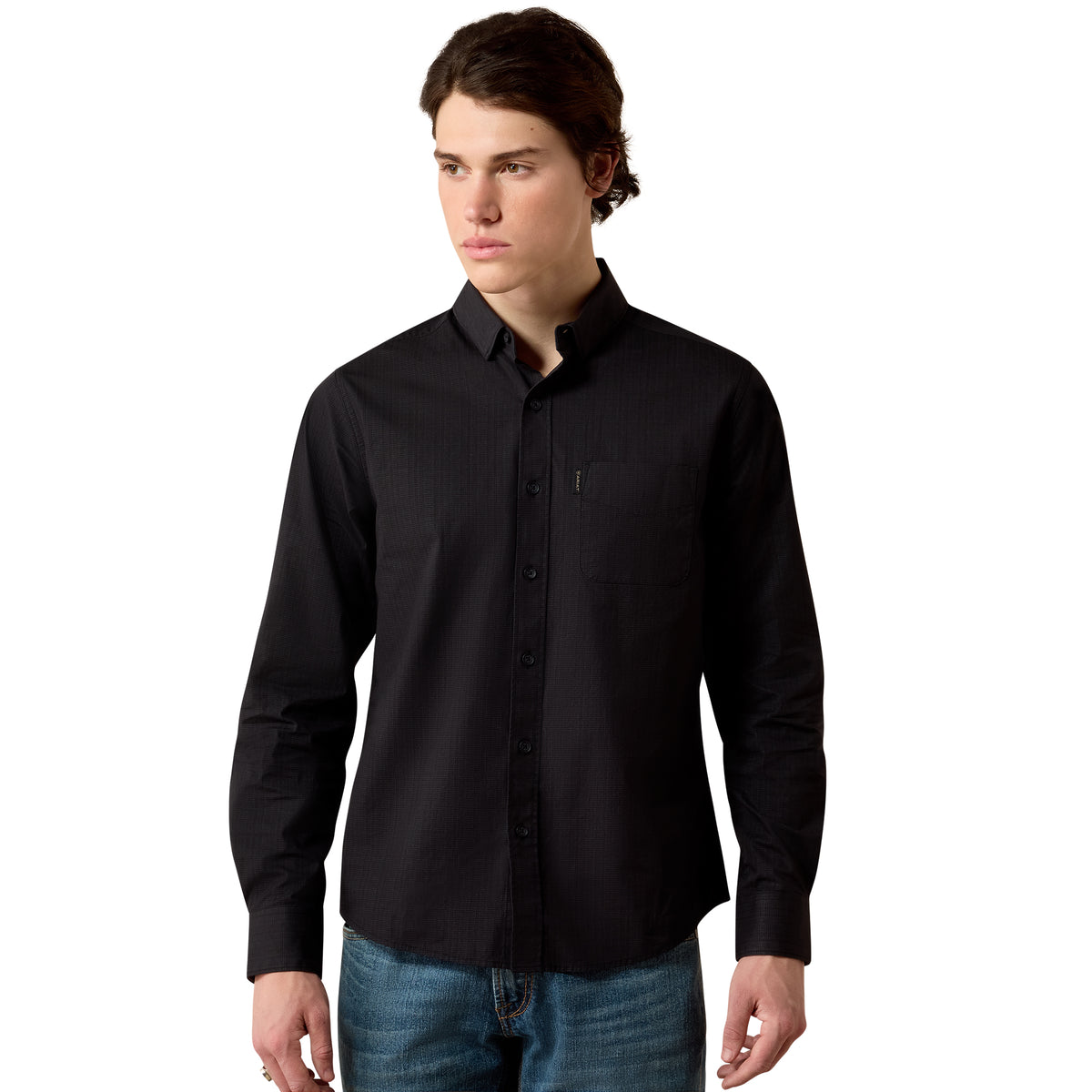Ariat Men's Malcom Modern Slim Shirt - Black Stripe