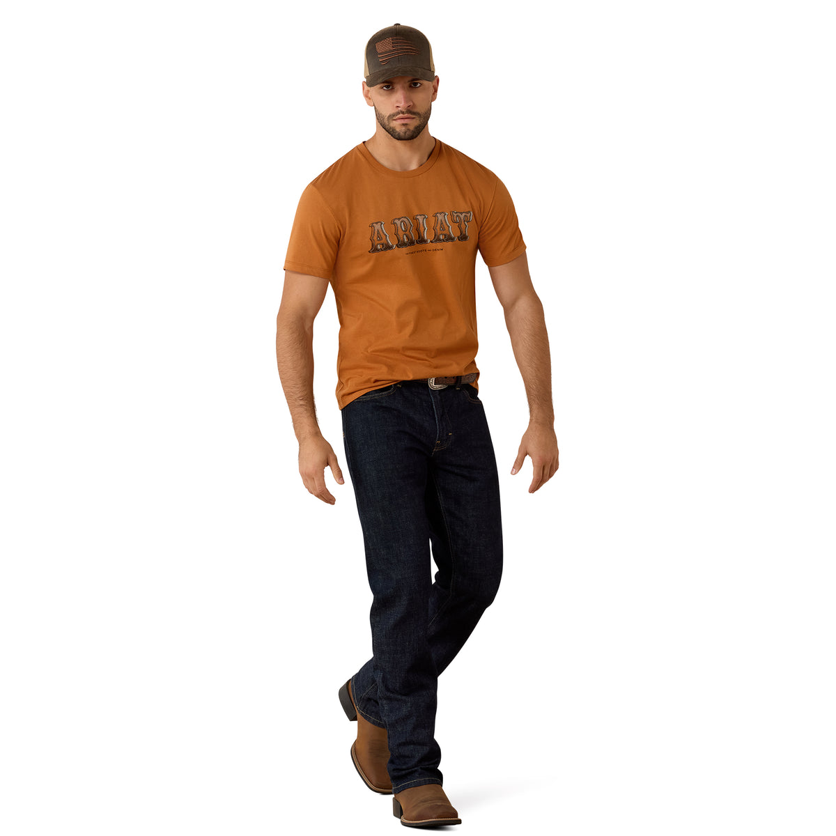 Ariat Men's Pitted Logo T-Shirt - Adobe