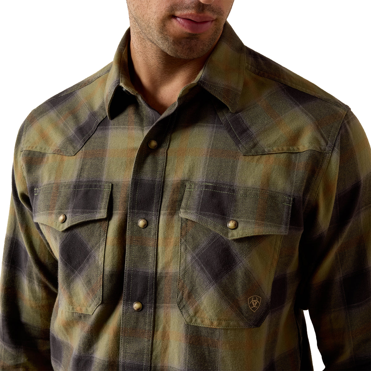 Ariat Men's Retro Hahn Snap Shirt - Four Leaf Clover Plaid