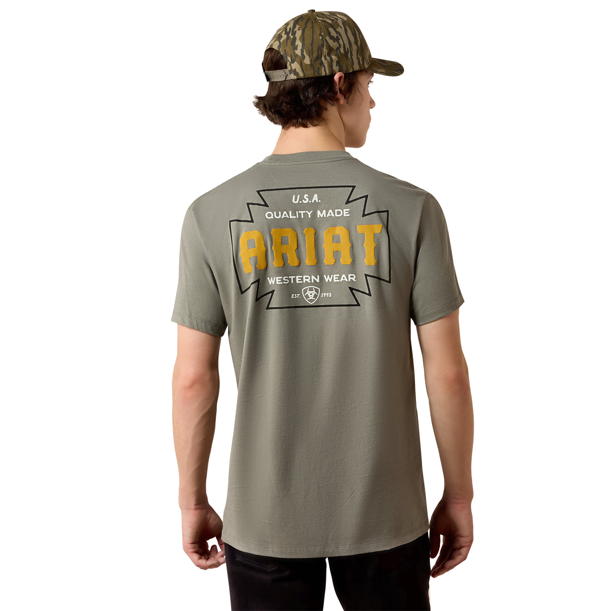 Ariat Men's Southwest Cross Badge T-Shirt - Castor Grey