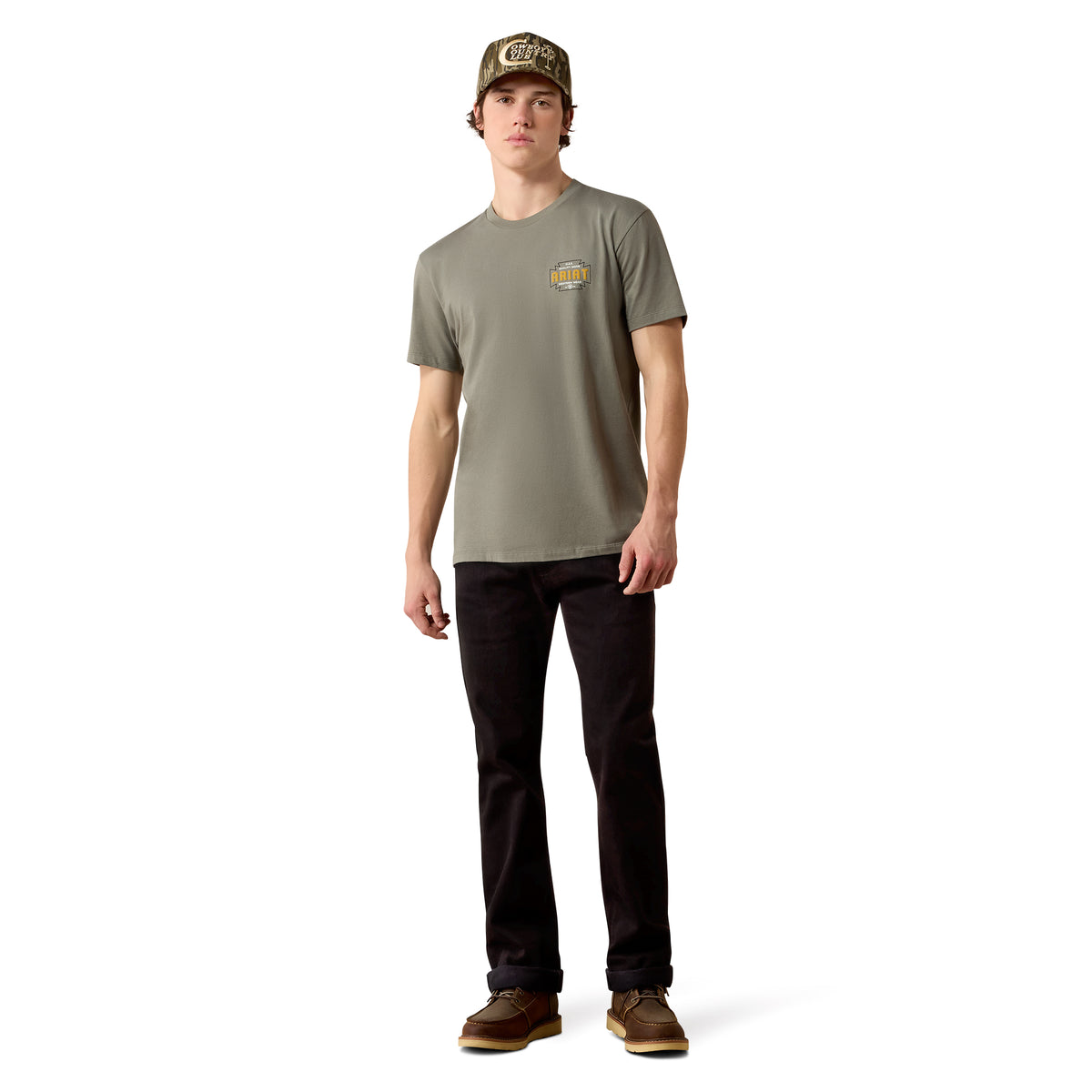 Ariat Men's Southwest Cross Badge T-Shirt - Castor Grey